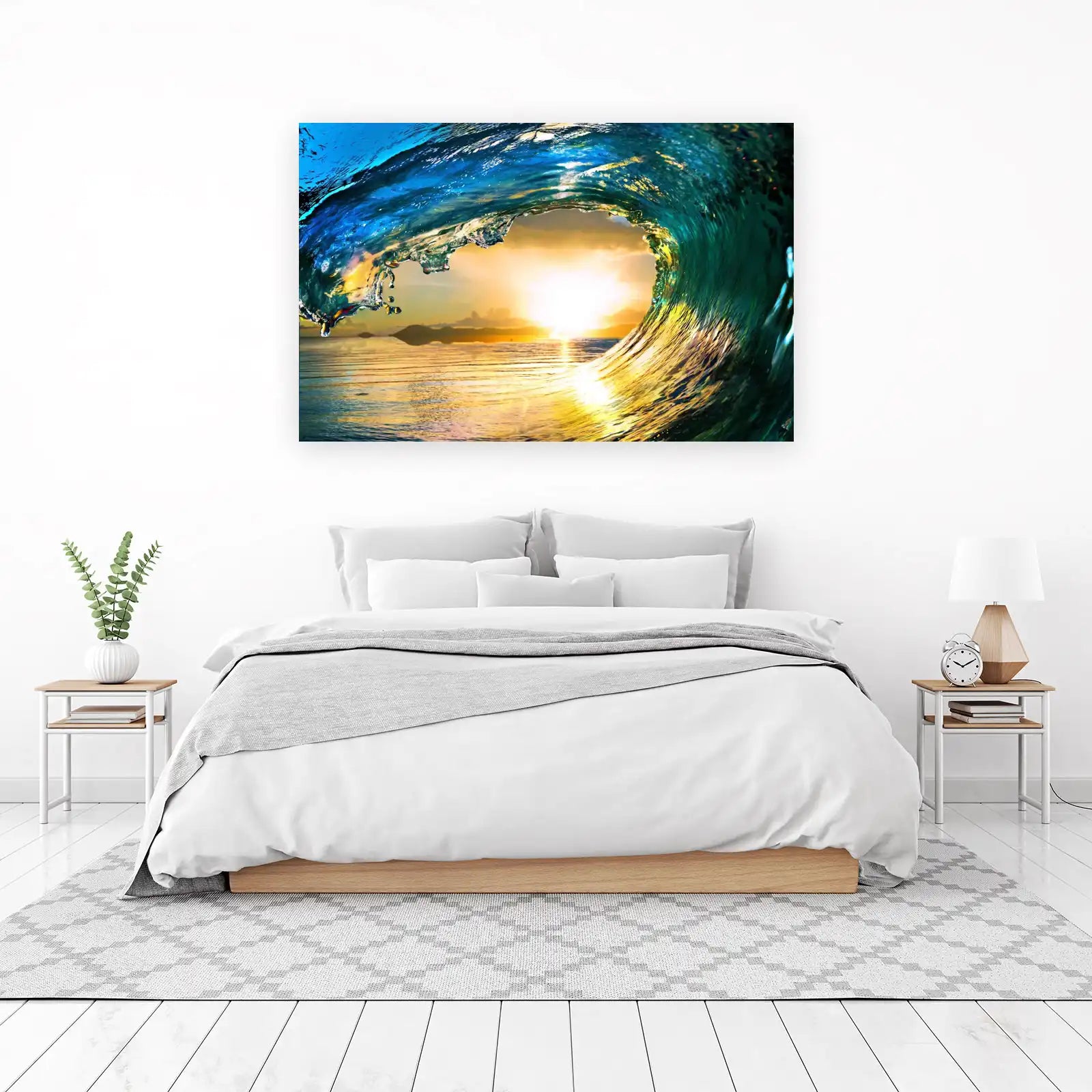Majestic Ocean Sunset Wave Wall Art