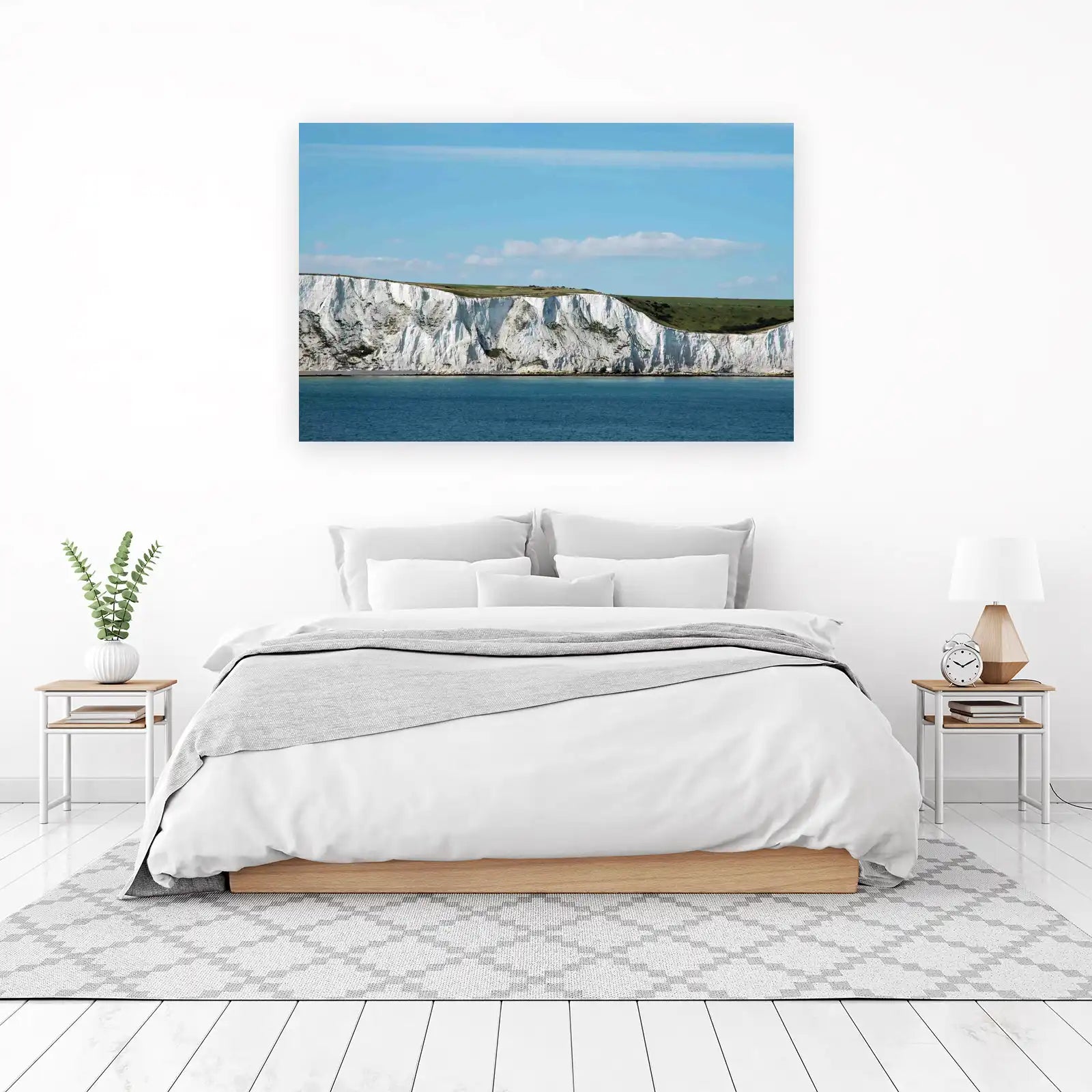 Majestic White Cliffs Landscape Wall Art
