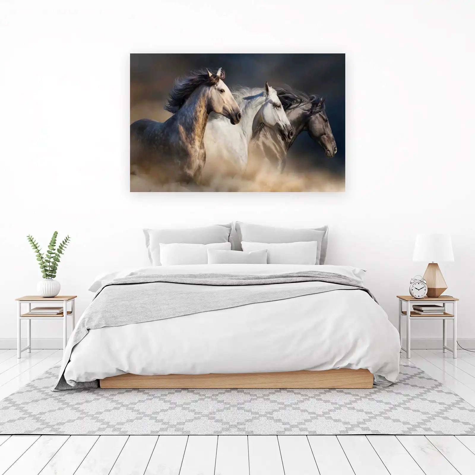Majestic Trio Horse Gallop Wall Art