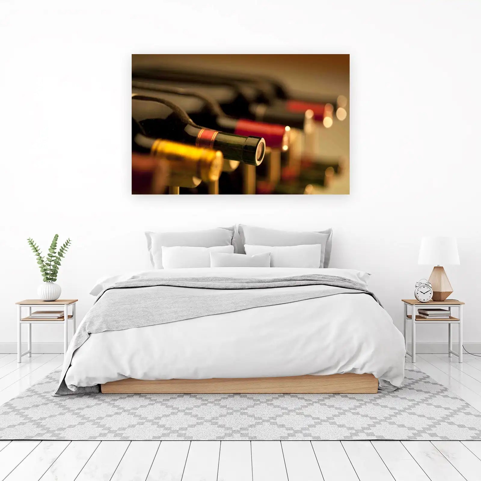 Elegant Wine Bottles Wall Art