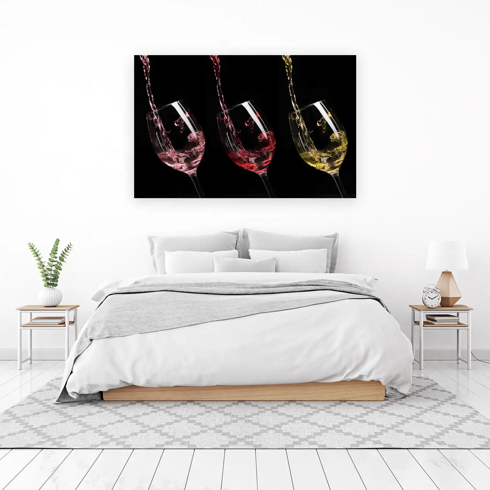 Vibrant Wine Pour Trio Wall Art