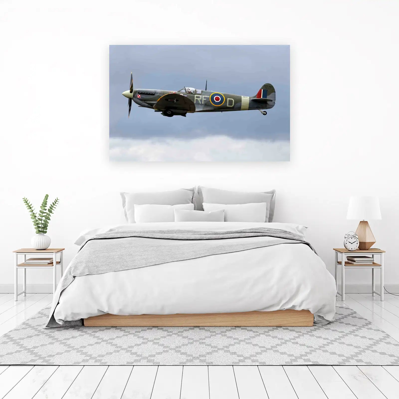WWII Spitfire 'RF-D' Vintage Aviation Wall Art