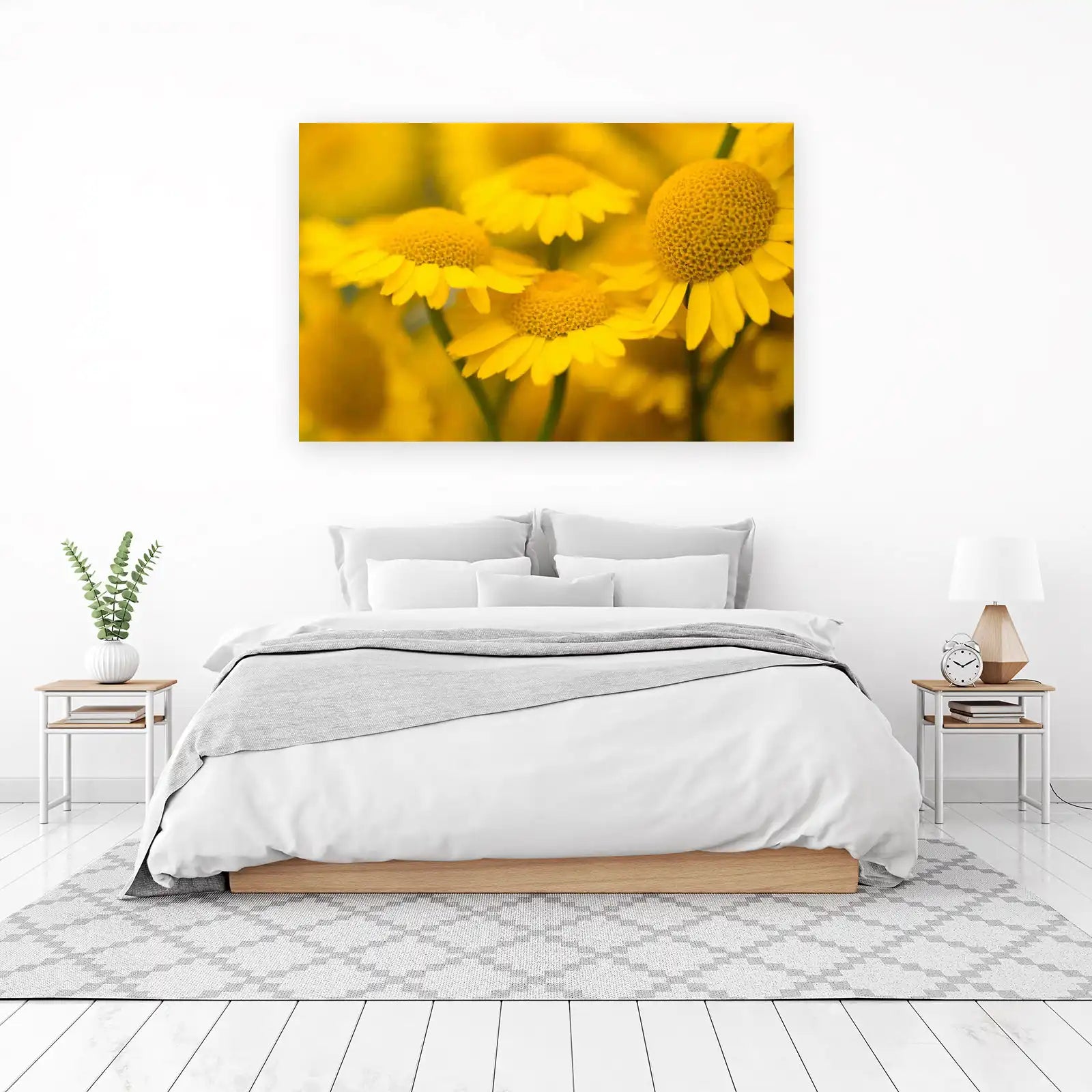 Vibrant Yellow Daisy Field Wall Art