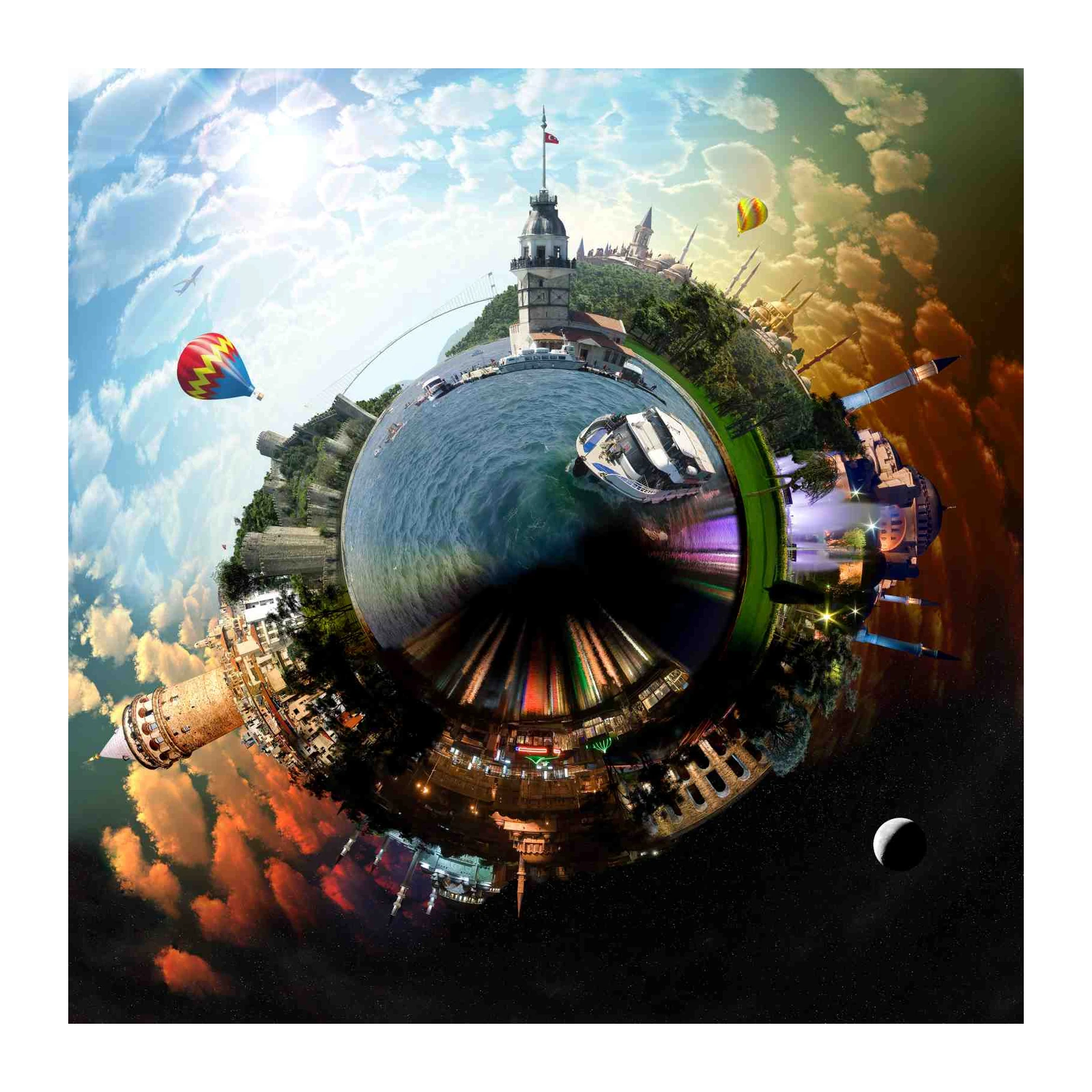 Istanbul "Little Planet" Wall Art