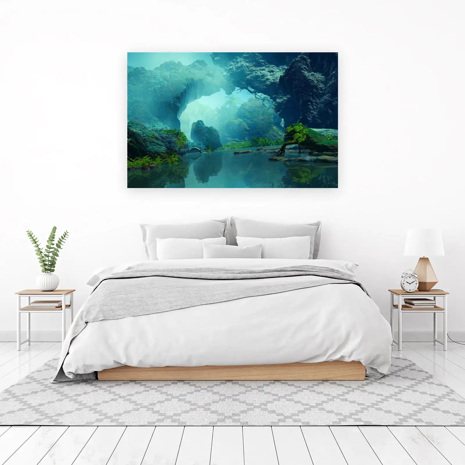 Mystical Lagoon Landscape Wall Art