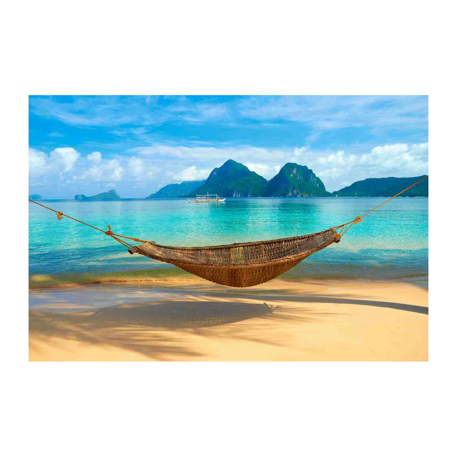 Tranquil Beach Hammock Paradise Wall Art