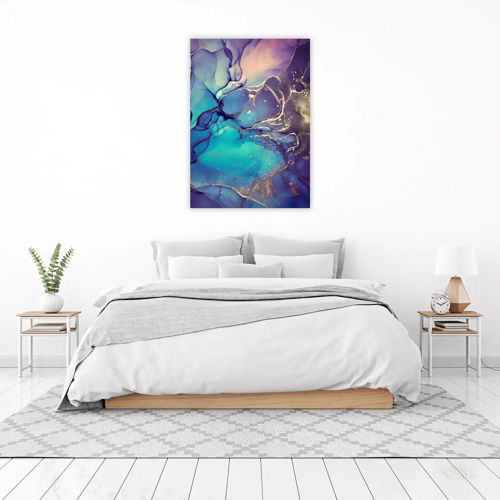 Oceanic Flow Gold Swirls Wall Art