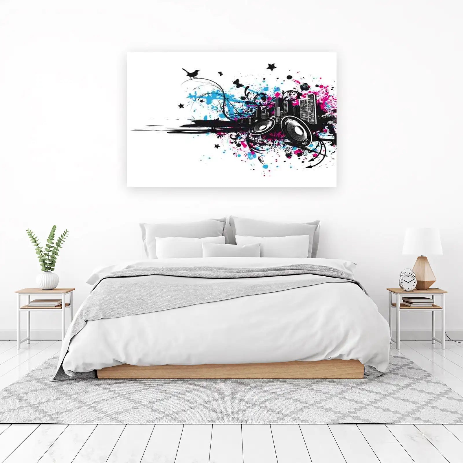 Urban Beats Soundwave Cityscape Wall Art