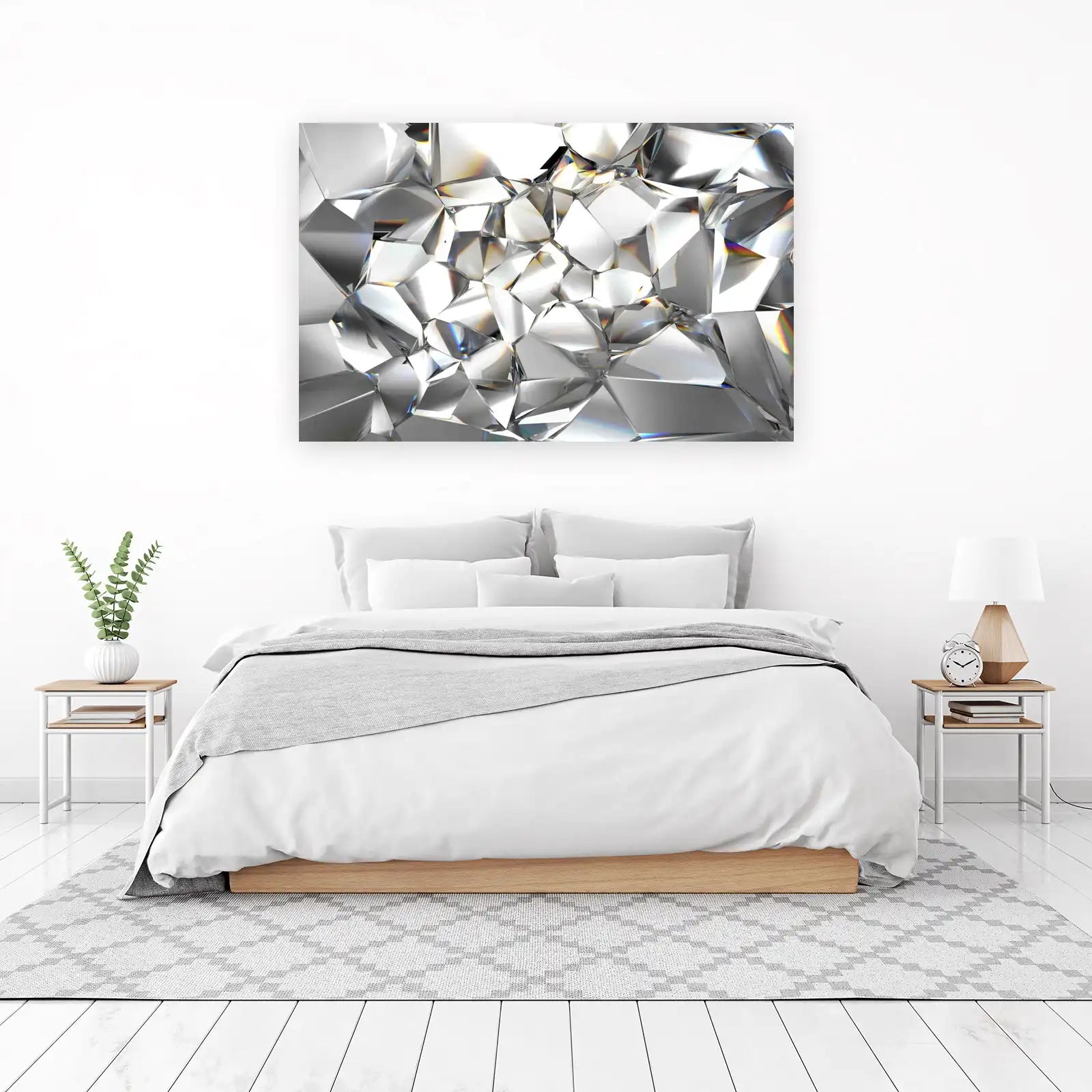Diamond Facets Luxury Abstract Wall Art