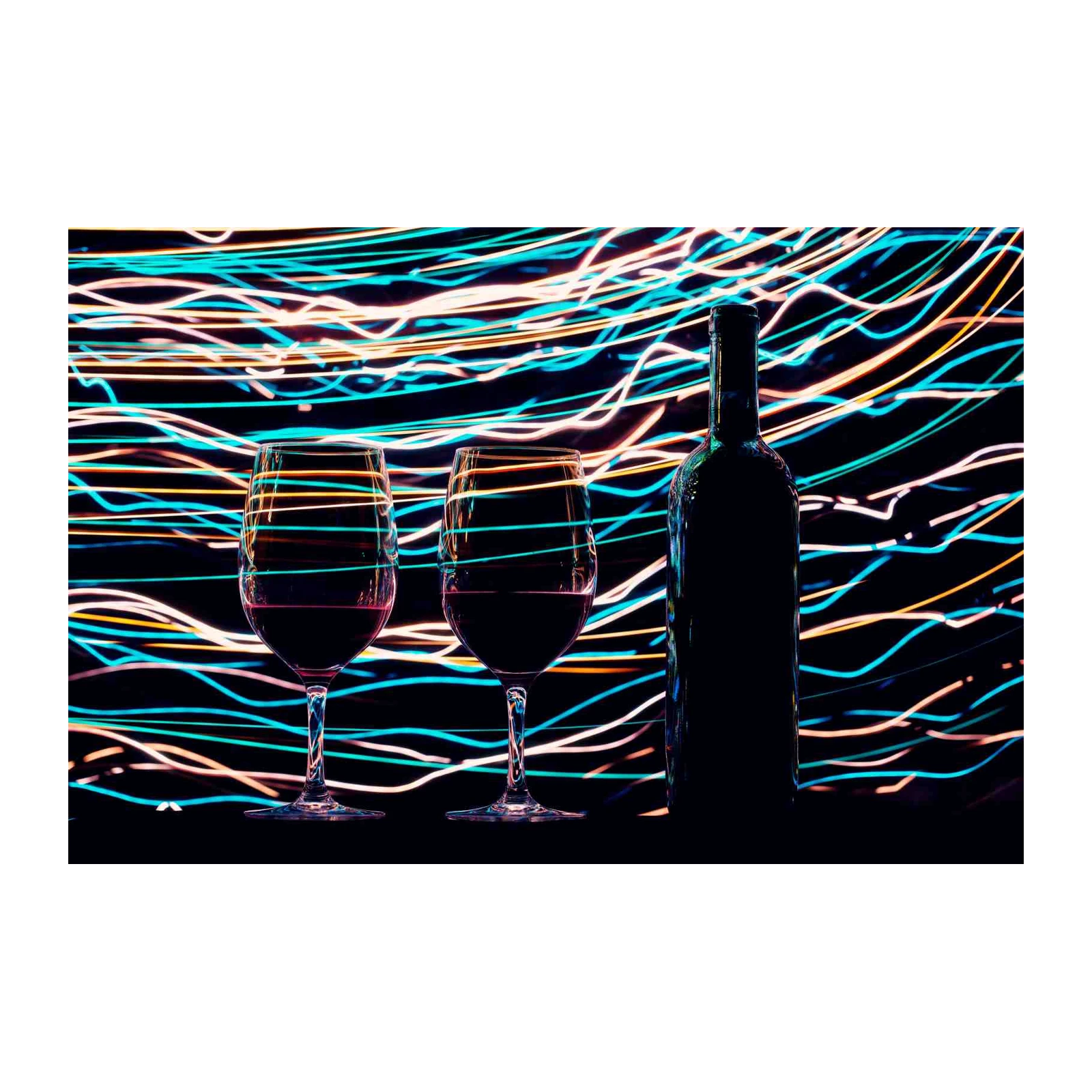 Abstract Wine Night Wall Art
