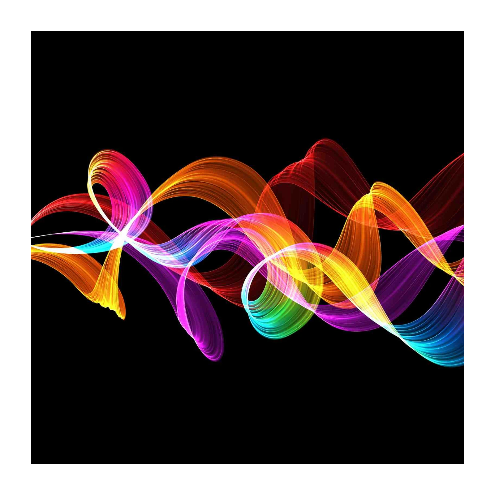 Vibrant Flowing Colors Abstract Art Wall Art