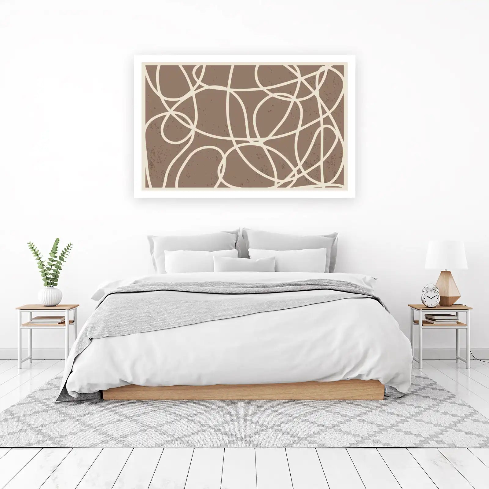 Abstract Swirls Mid-Century Modern Wall Art