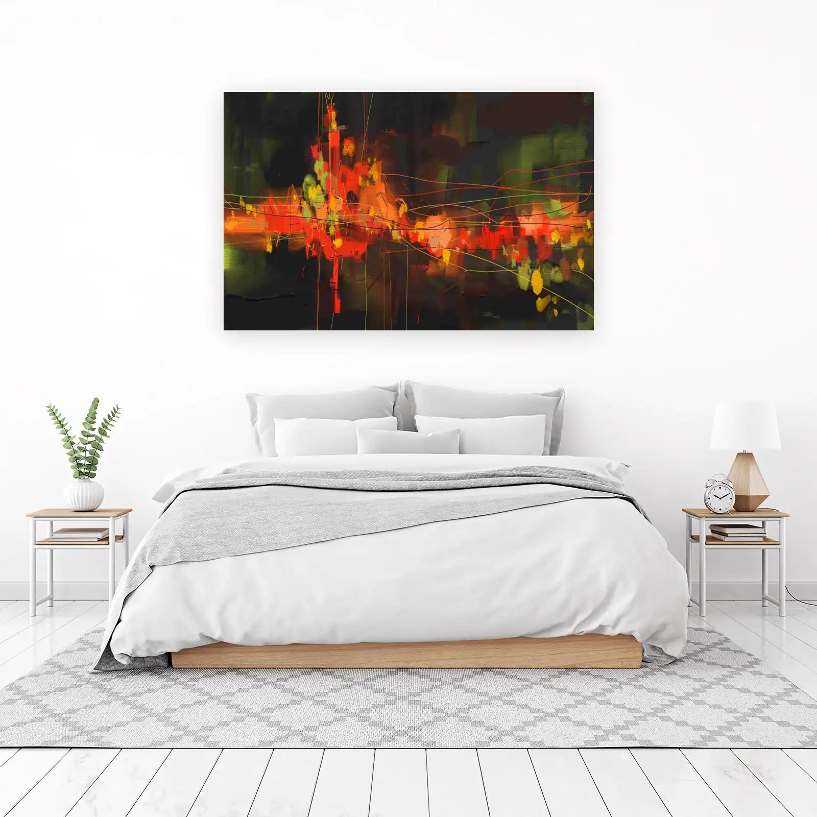 Abstract Fiery Burst Wall Art