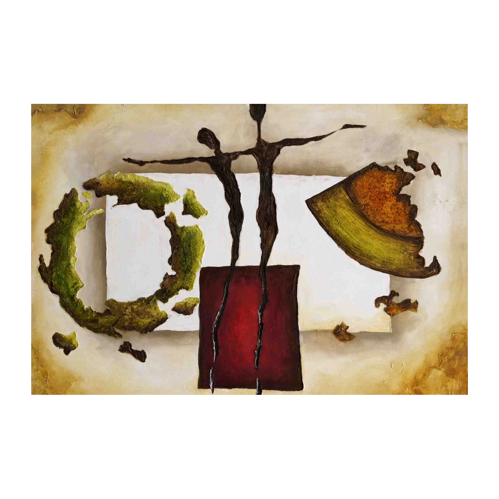 Abstract Figures Harmony Textured Wall Art