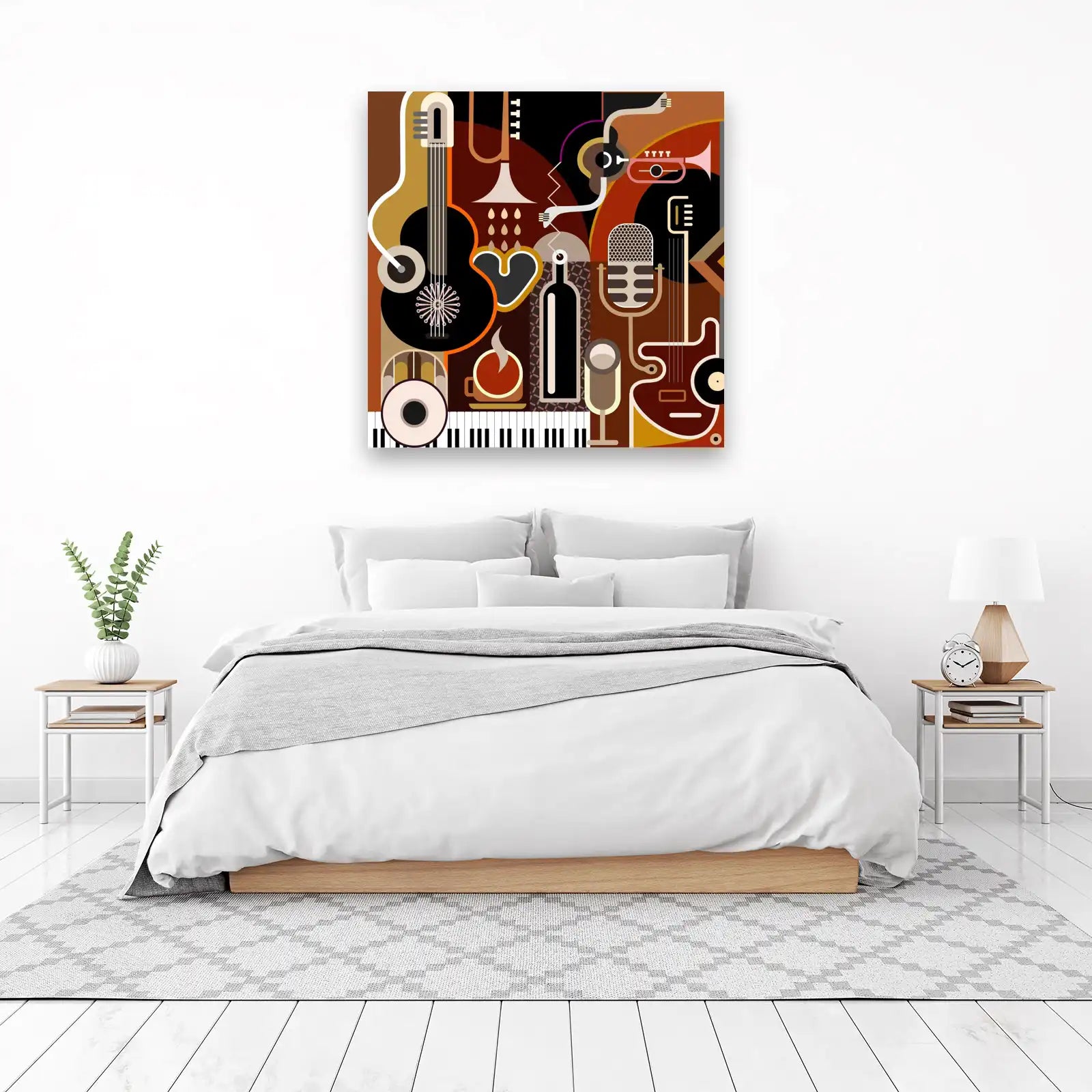 Vintage Jazz Music Collage Wall Art
