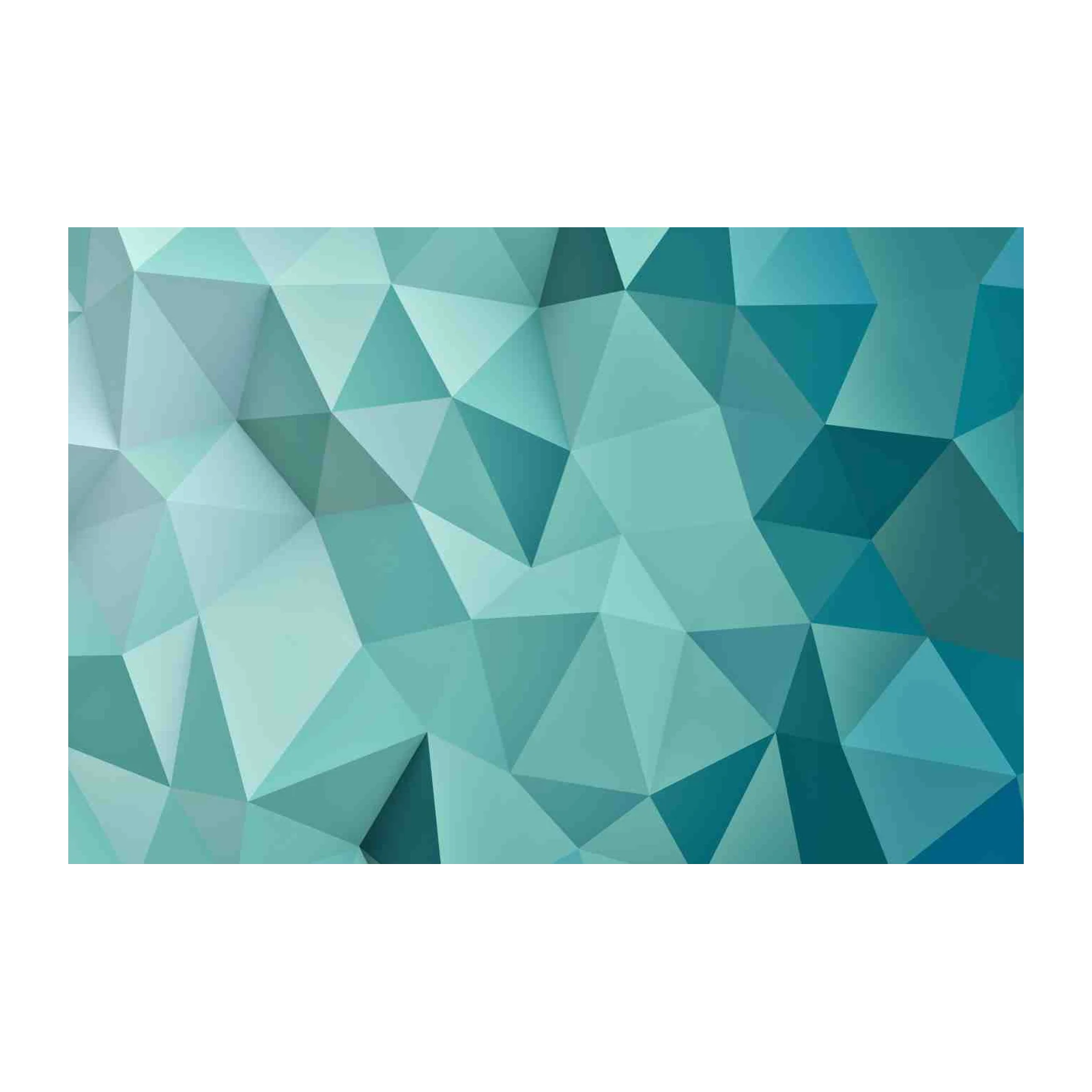 Geometric Teal Abstract Wall Art