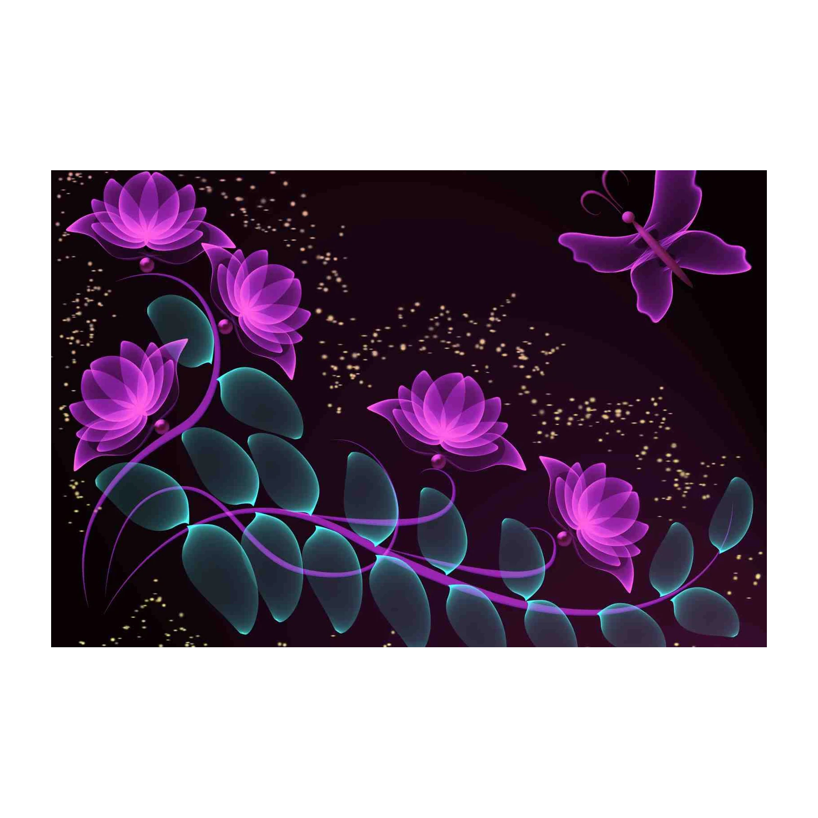 Enchanting Lotus & Butterfly Wall Art