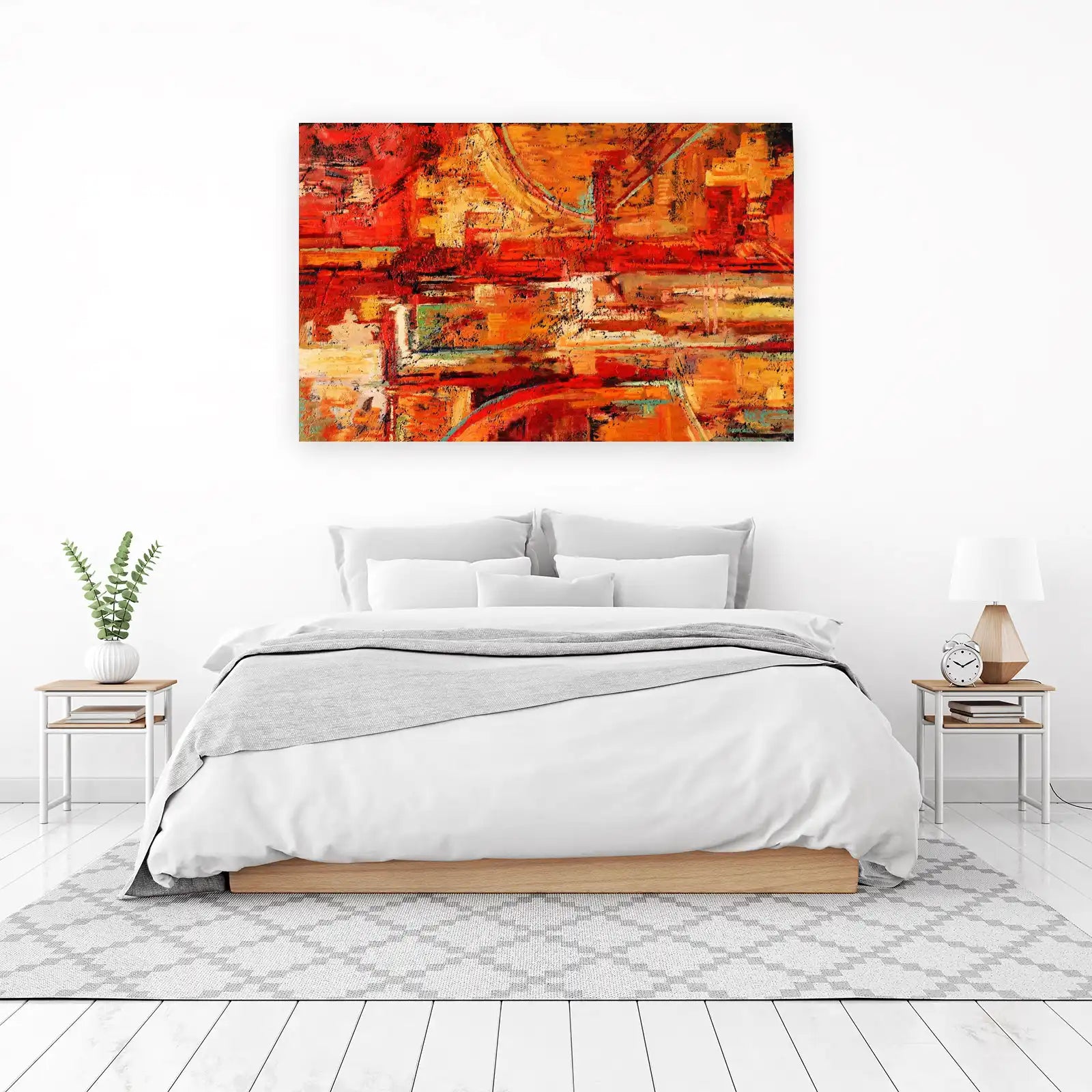 Vibrant Abstract Cityscape Wall Art
