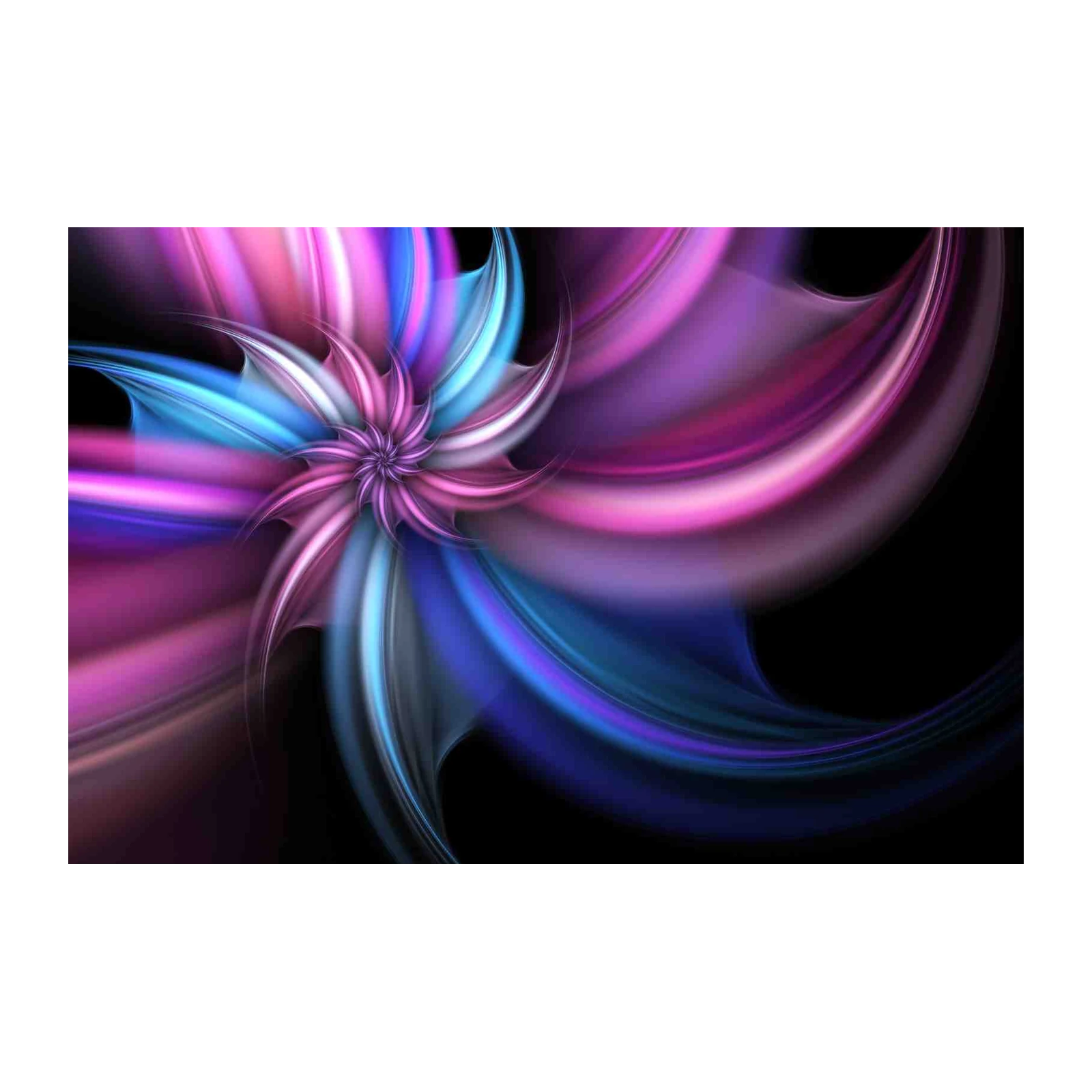Vibrant Fractal Flower Wall Art
