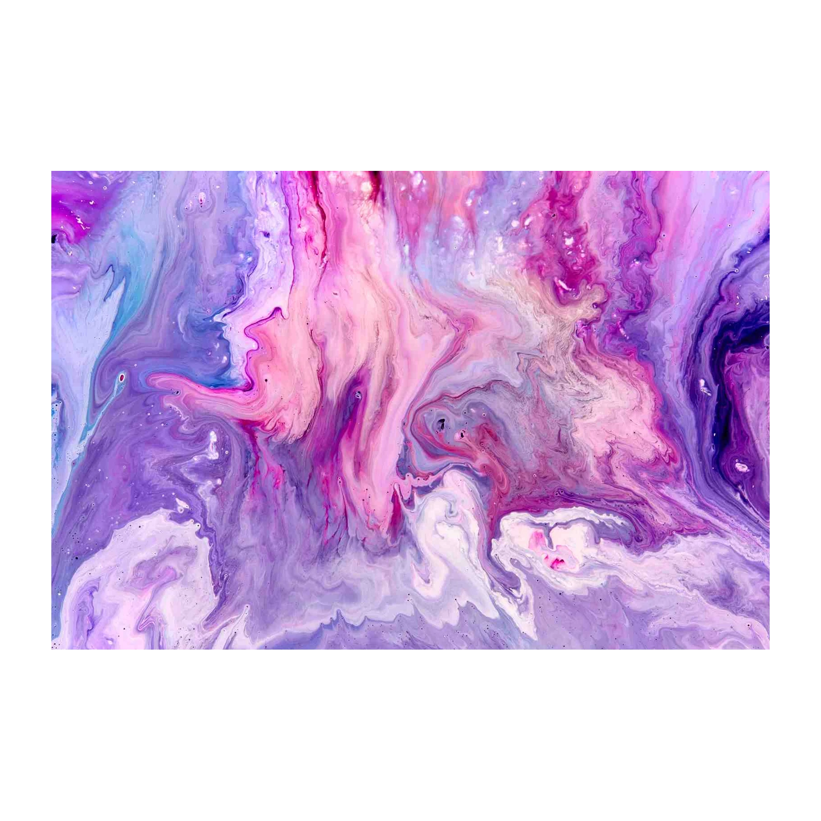 Dreamy Lilac & Pink Swirl Abstract Wall Art