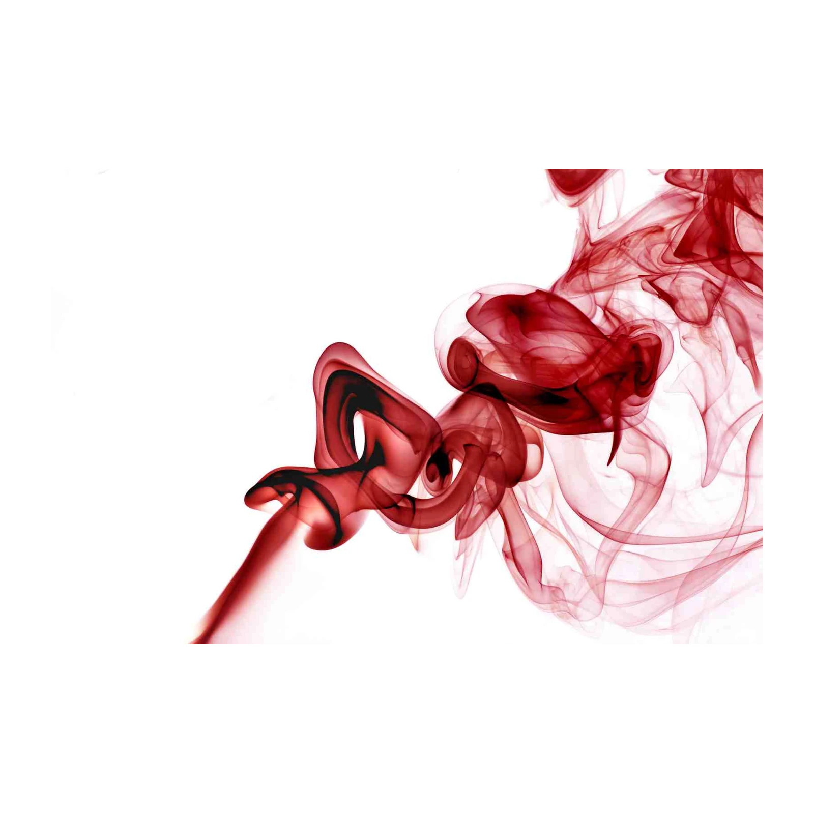 Abstract Red Smoke Swirl Wall Art
