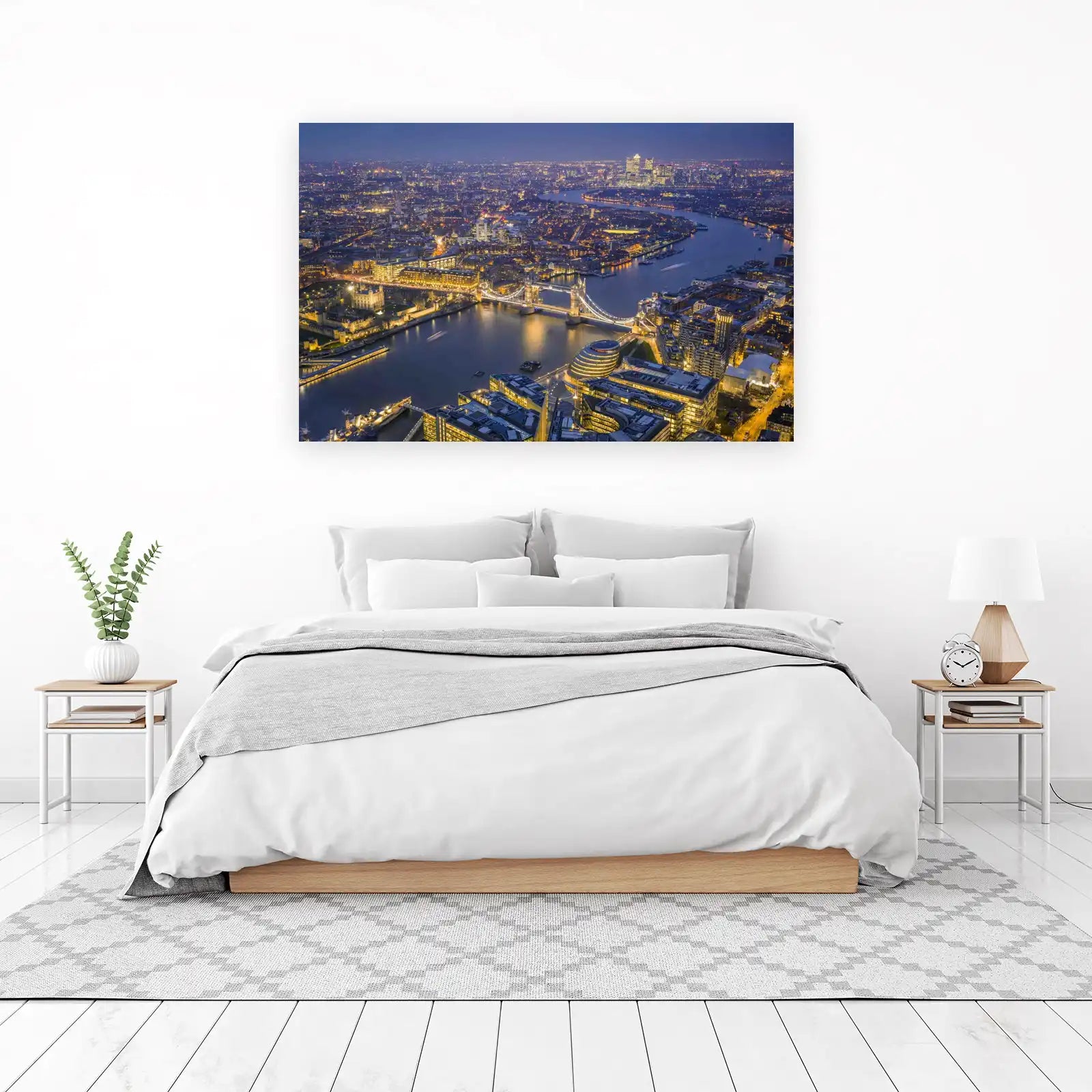 London at Night Skyline Tower Bridge Wall Art
