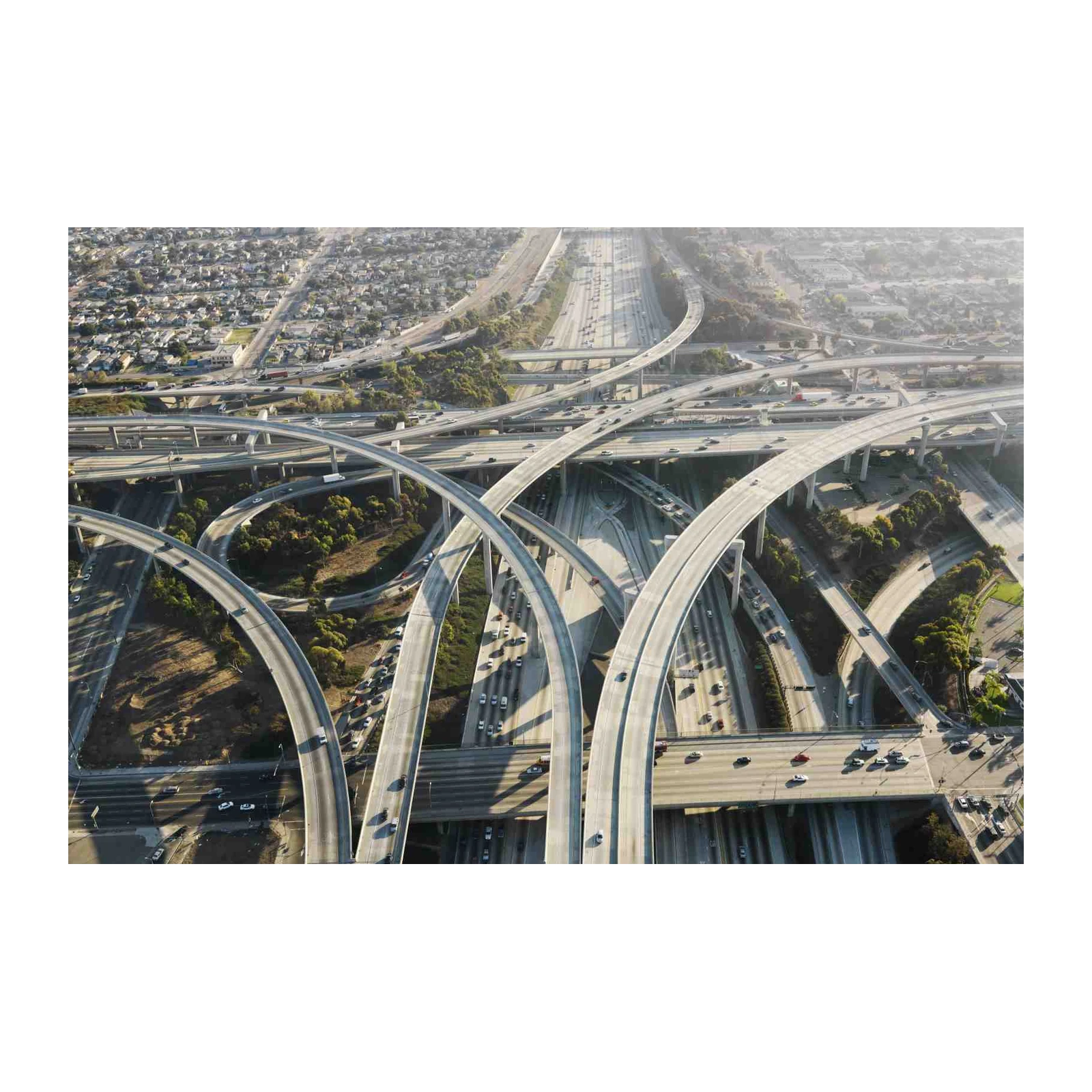 Urban Intersections: Aerial Freeway Wall Art