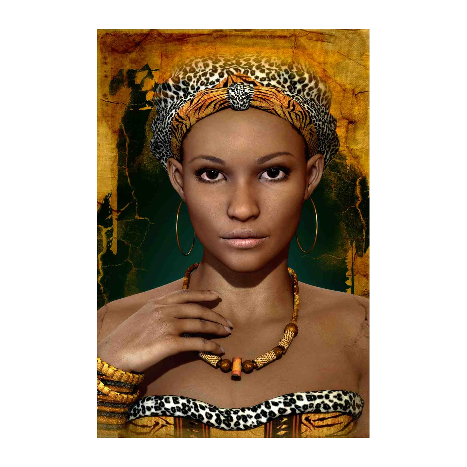 Majestic Tribal Portrait Wall Art