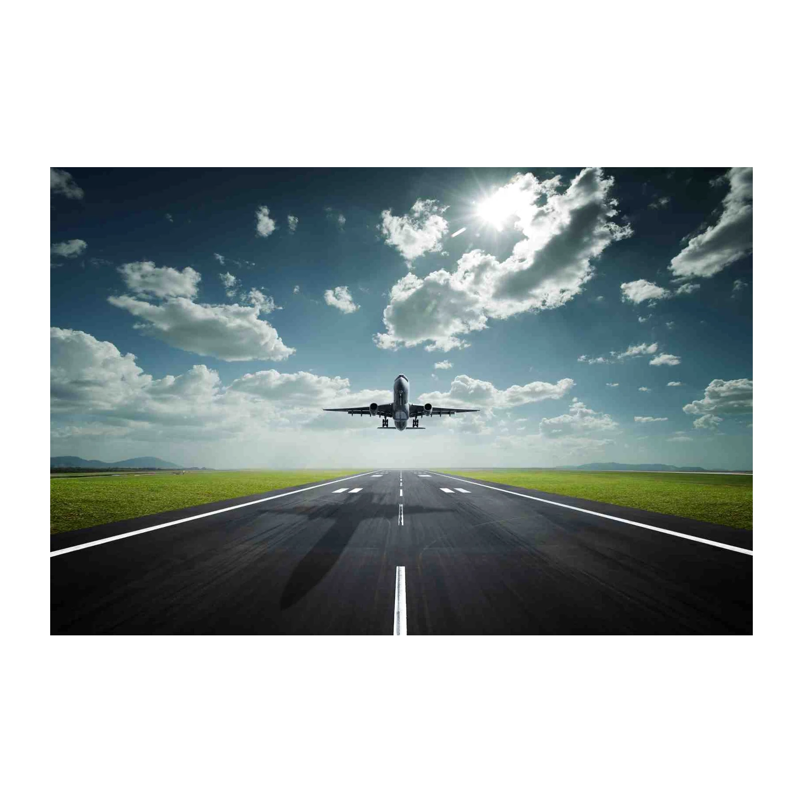 Airplane Takeoff Runway Wall Art