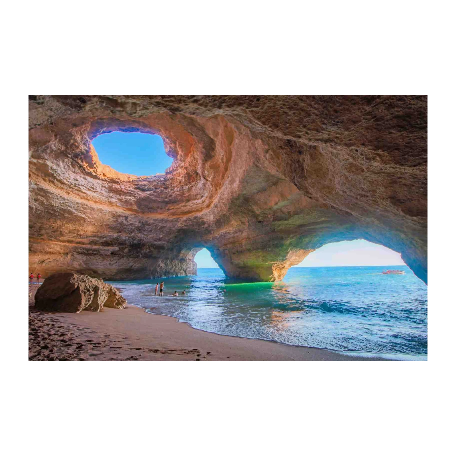 Serene Sea Cave Horizon Wall Art