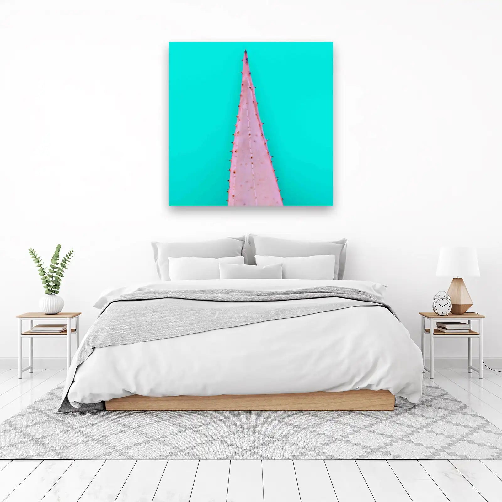 Soft Pink Aloe Vera Plant Wall Art