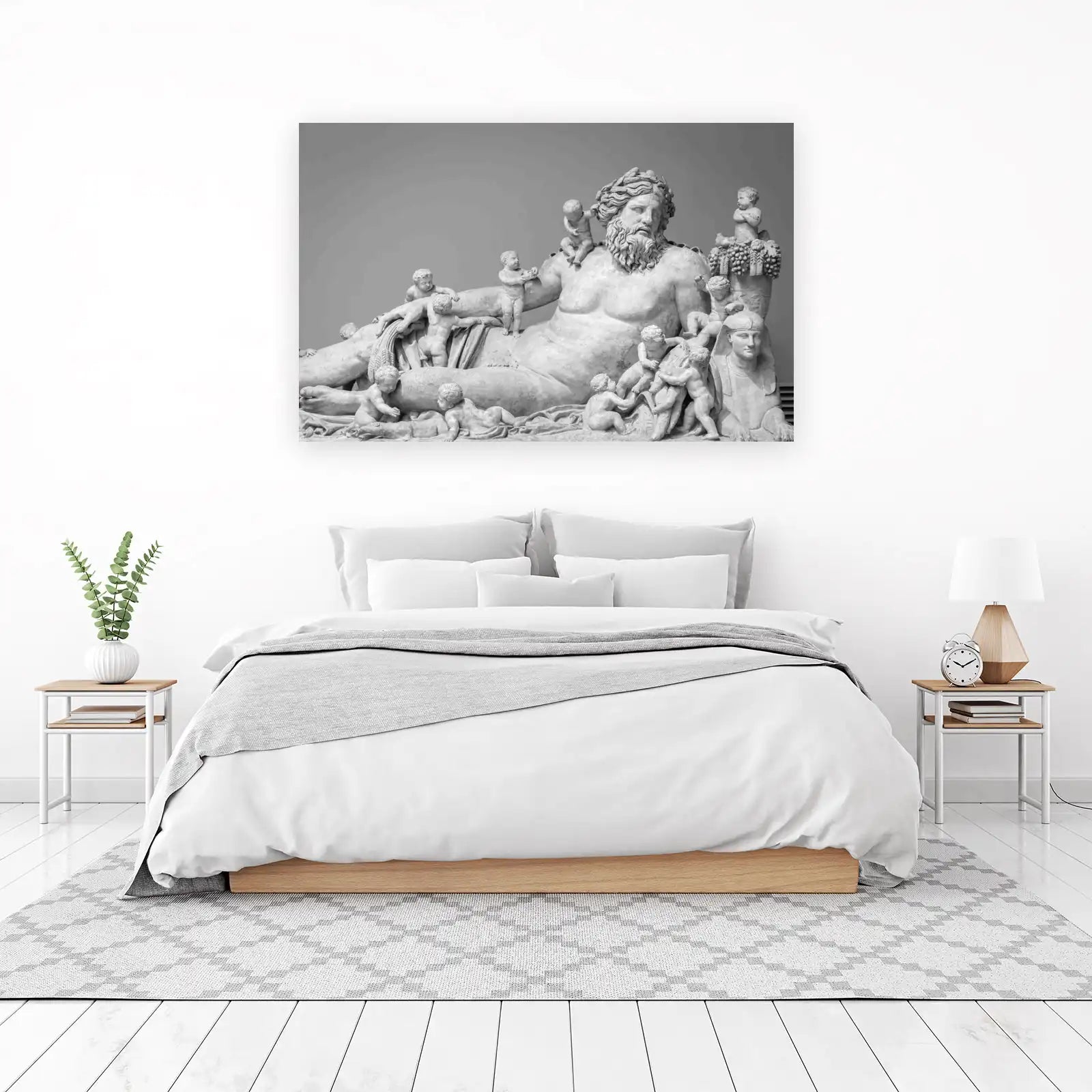 Timeless Ancient Figure with Putti Wall Art