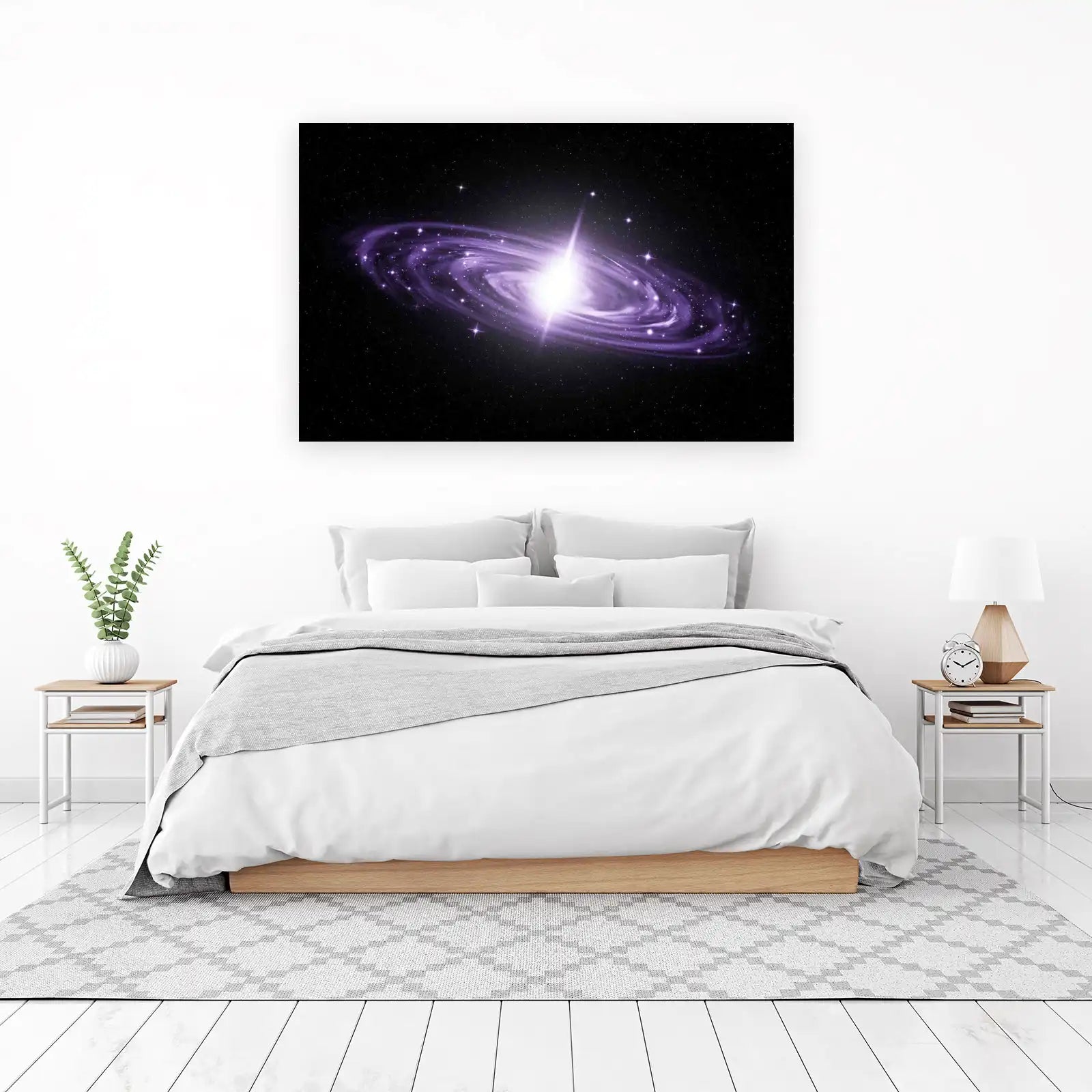 Vibrant Purple Galaxy Wall Art