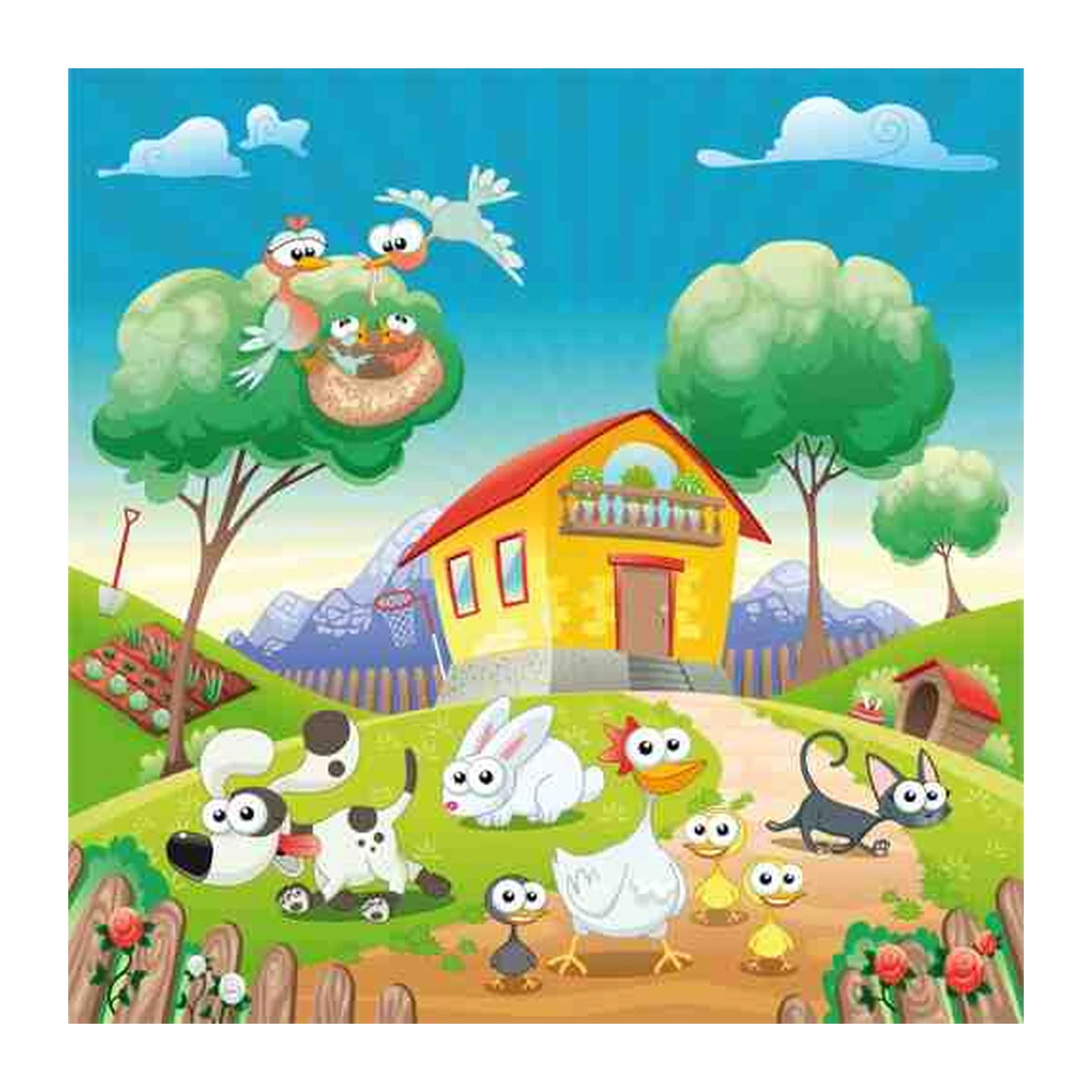 Charming Farm Friends Whimsical Animal Wall Art