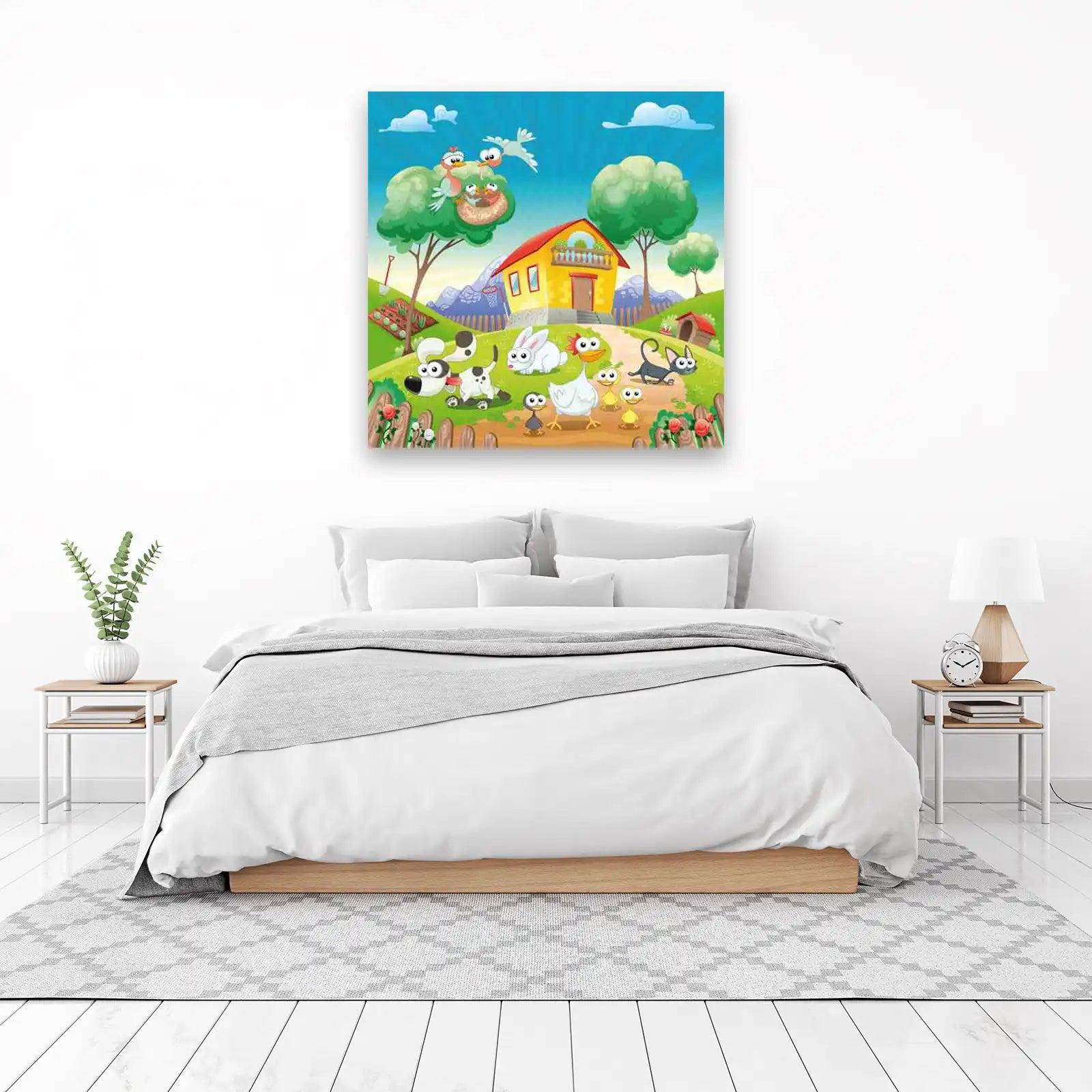 Charming Farm Friends Whimsical Animal Wall Art