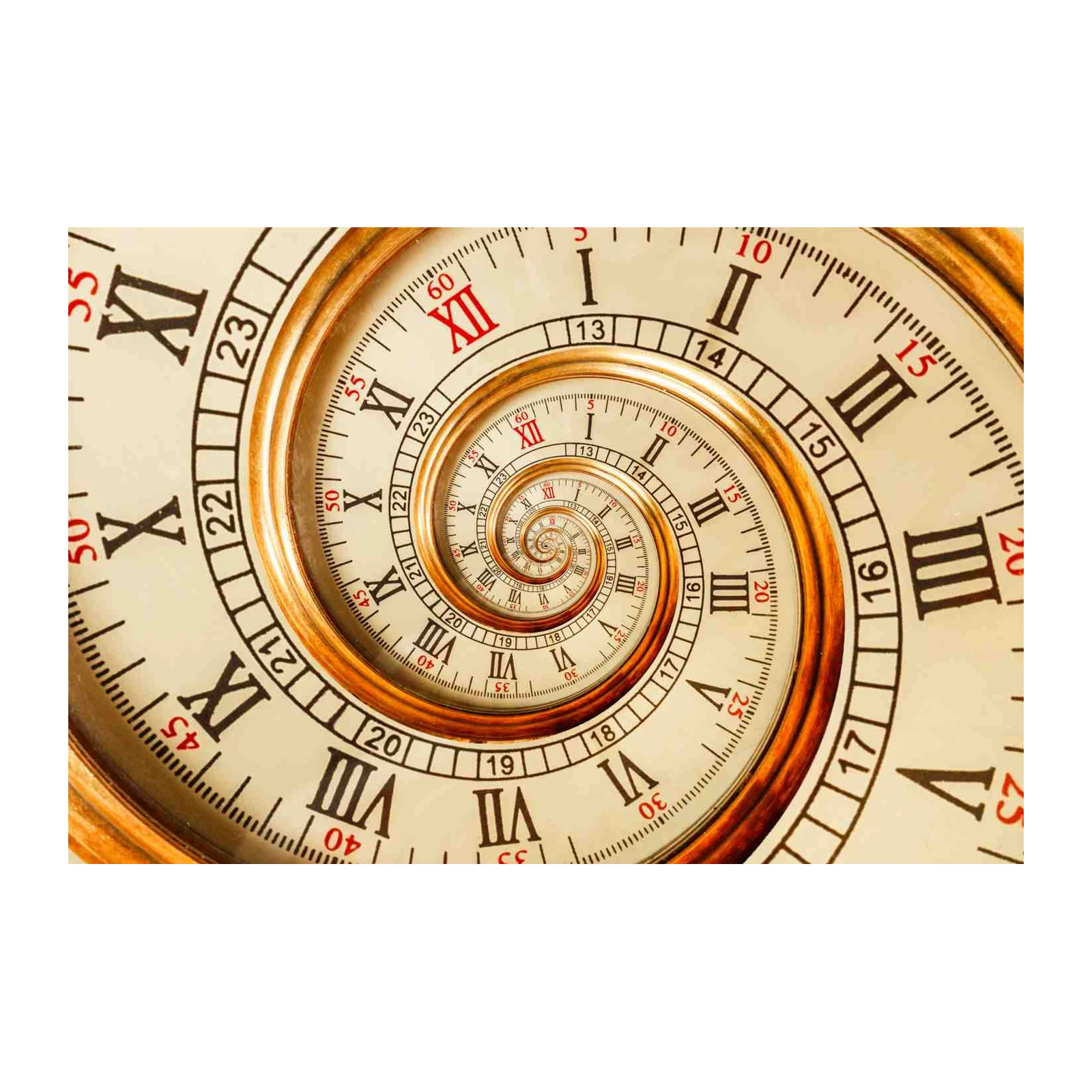 Infinite Spiral Clock Face Wall Art