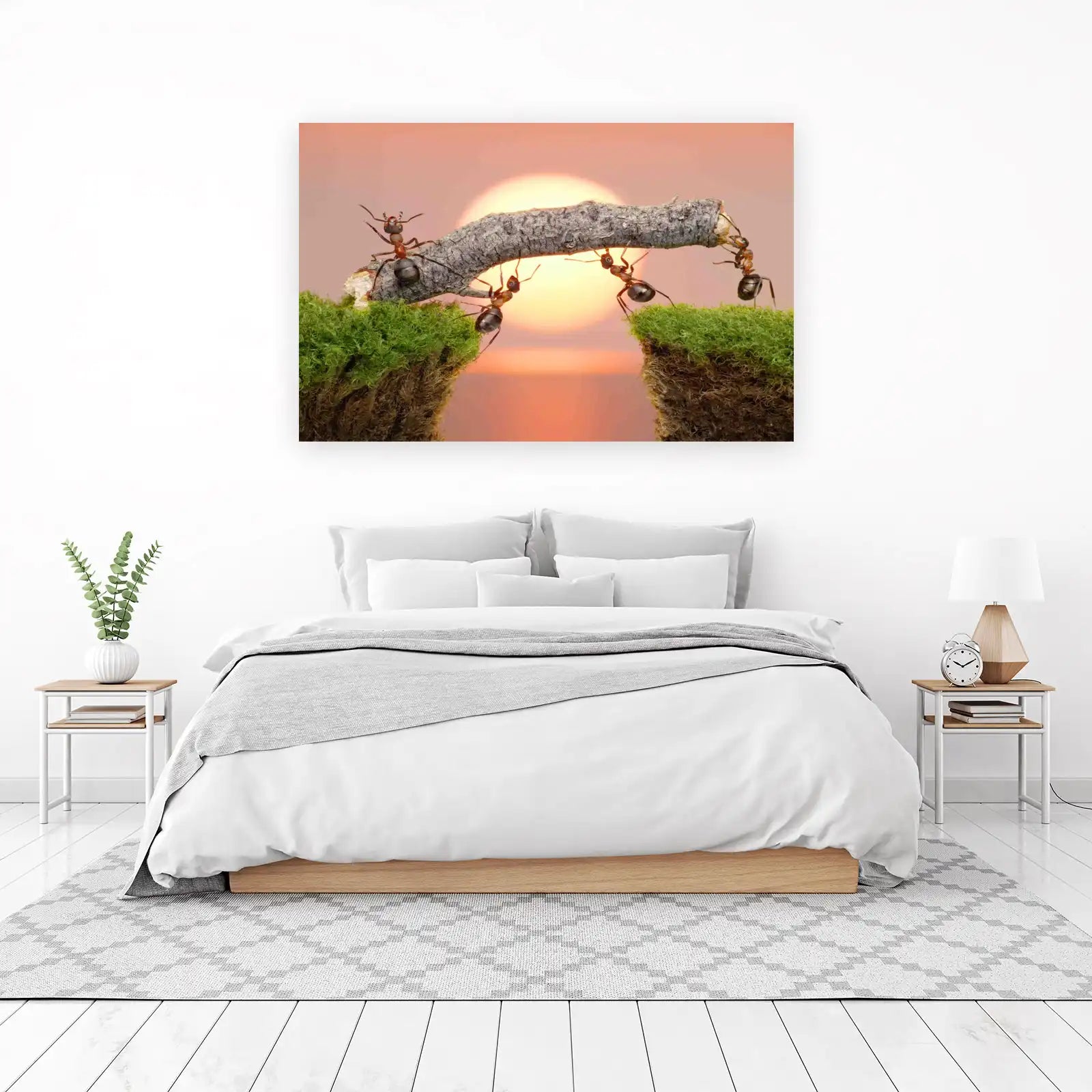 Ant Teamwork Bridge Wall Art