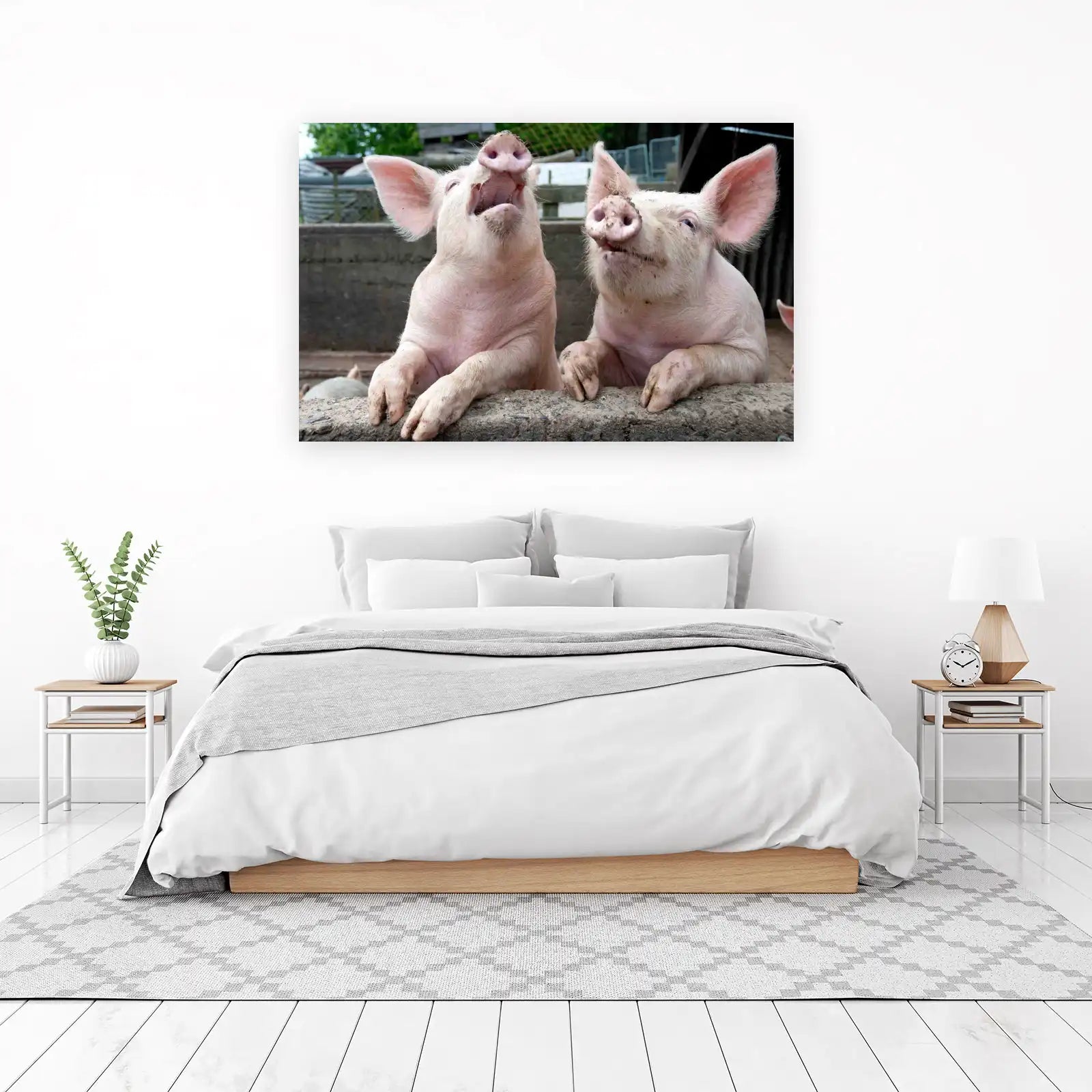 Playful Piglets Joyful Farm Animal Wall Art
