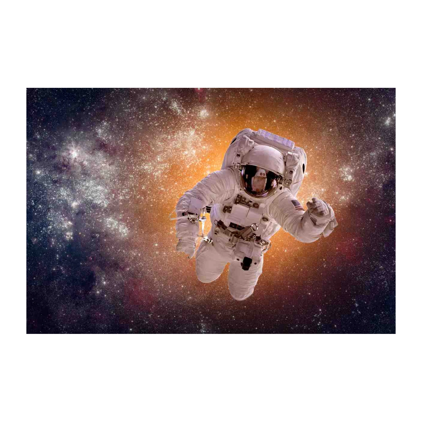 Astronaut in Space Nebula Wall Art