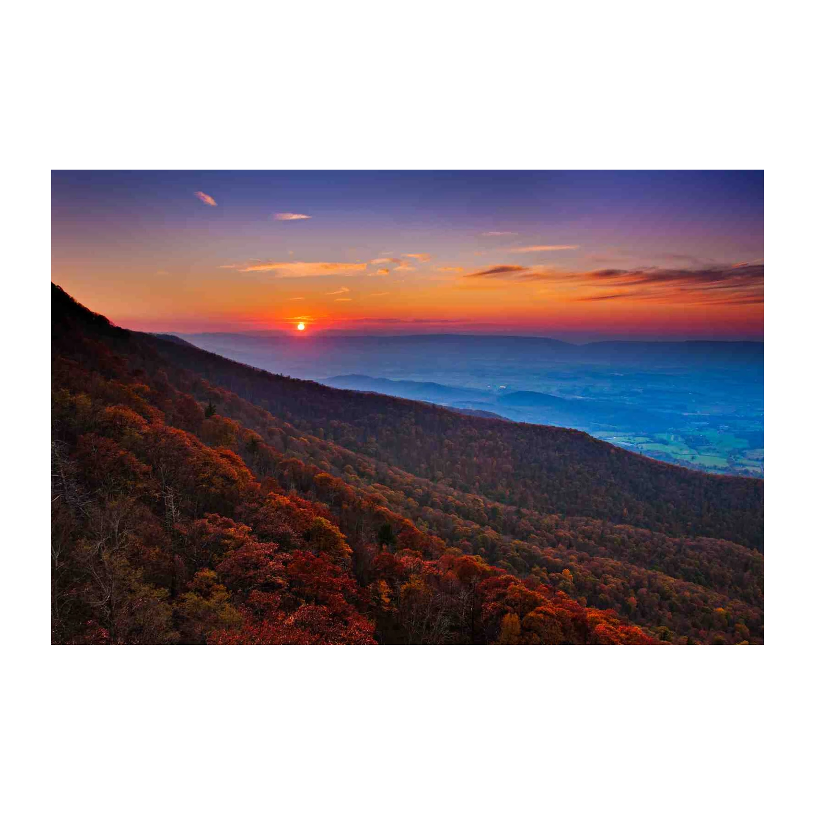 Autumn Mountain Sunset Wall Art