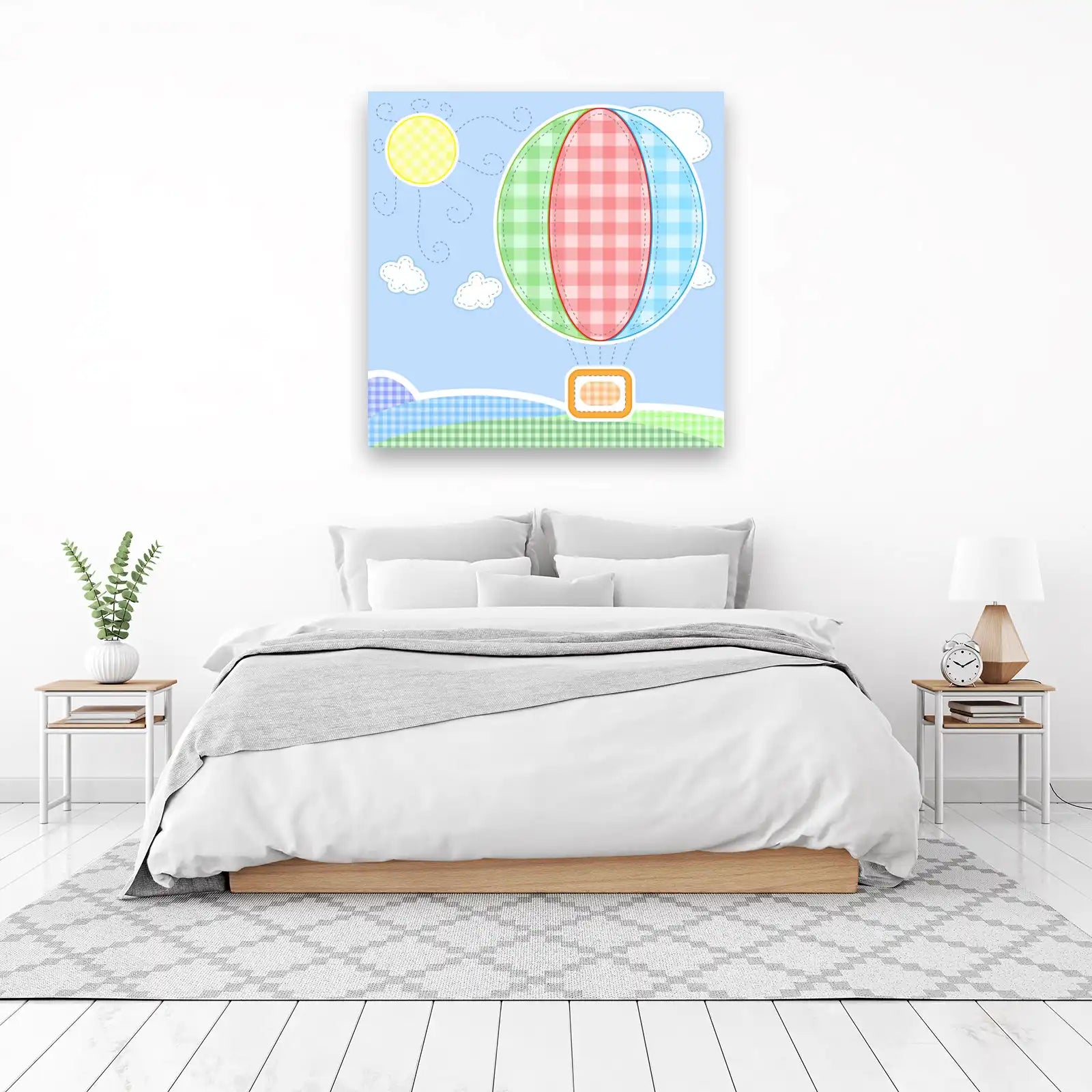 Whimsical Hot Air Balloon Adventure Wall Art