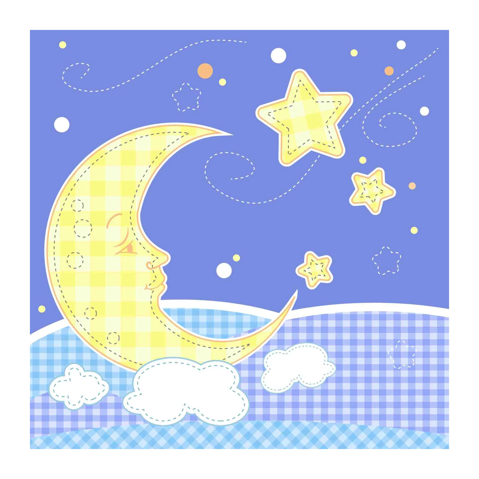 Dreamy Moon & Stars Nursery Wall Art