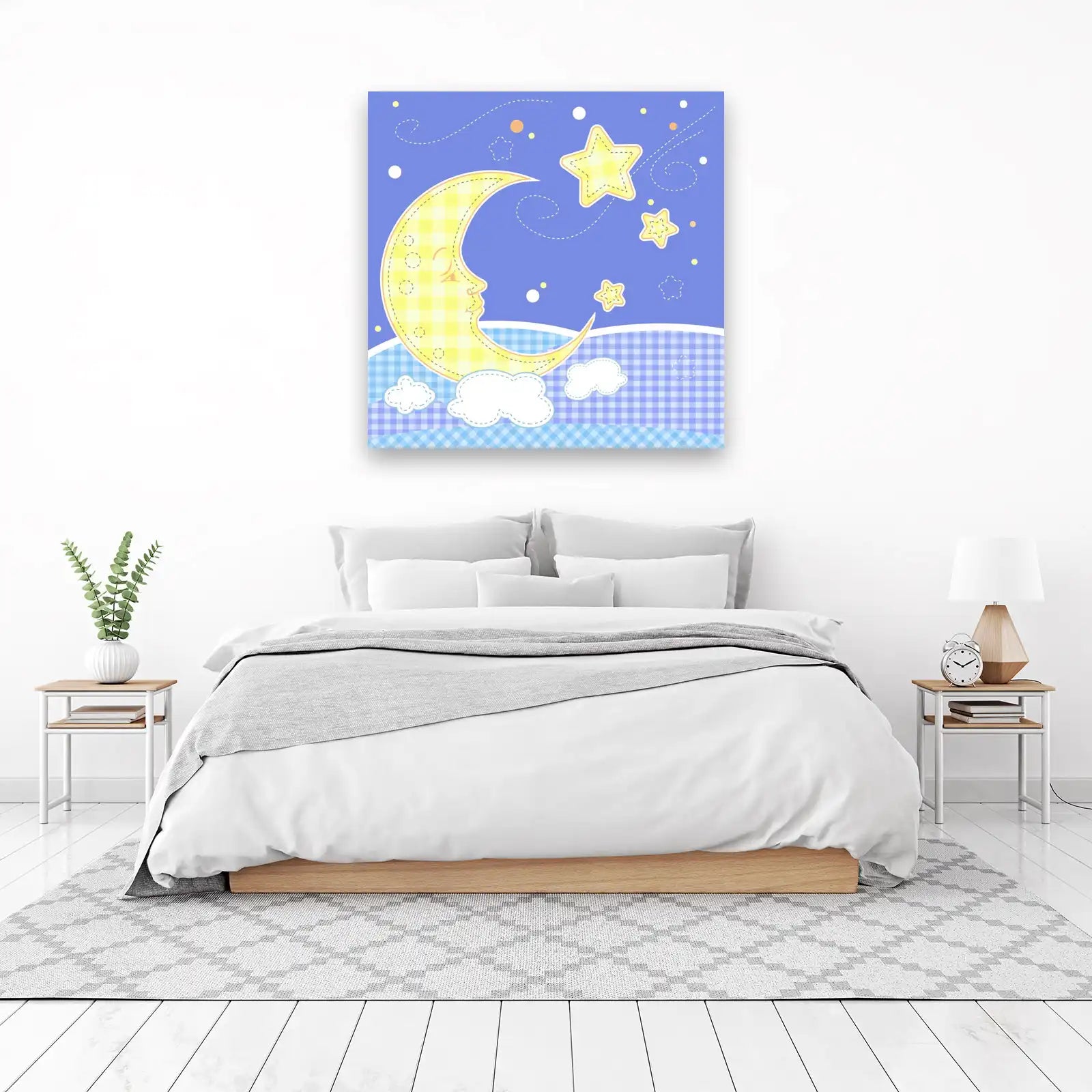 Dreamy Moon & Stars Nursery Wall Art