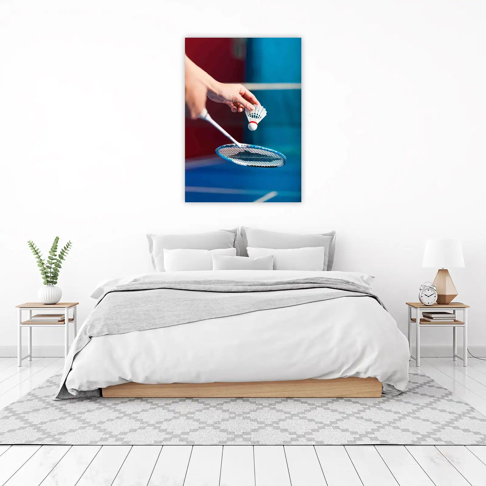 Badminton Serve Action Wall Art