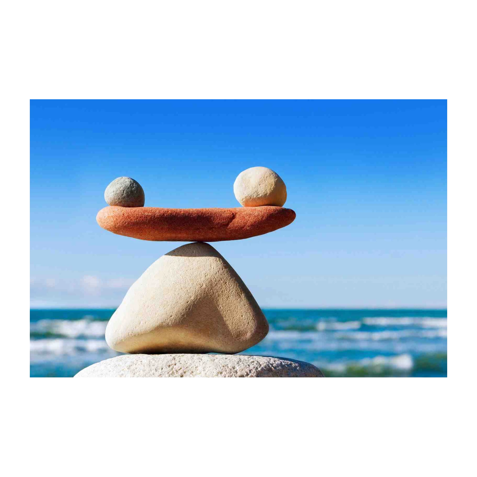 Zen Balance Beach Stones Wall Art