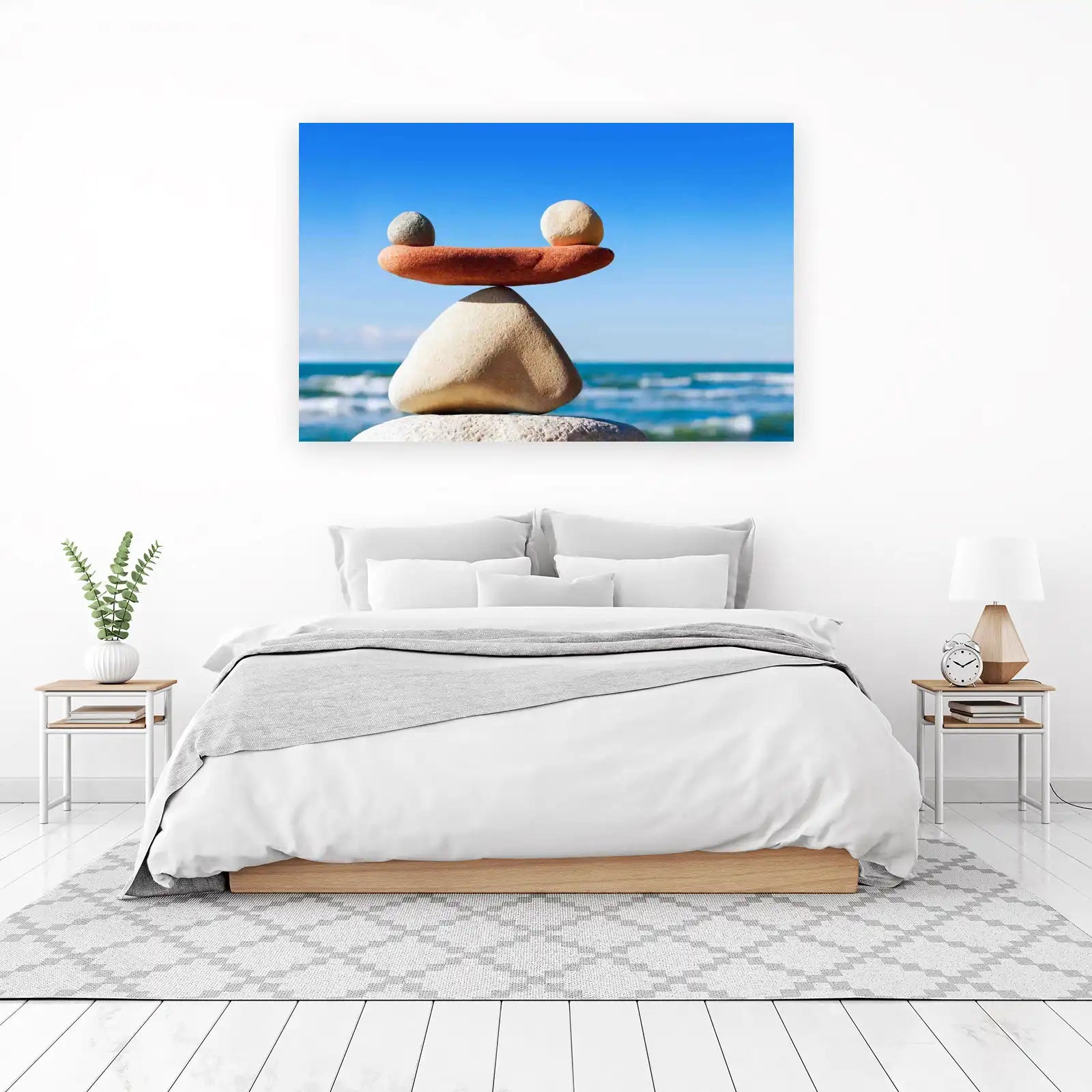 Zen Balance Beach Stones Wall Art