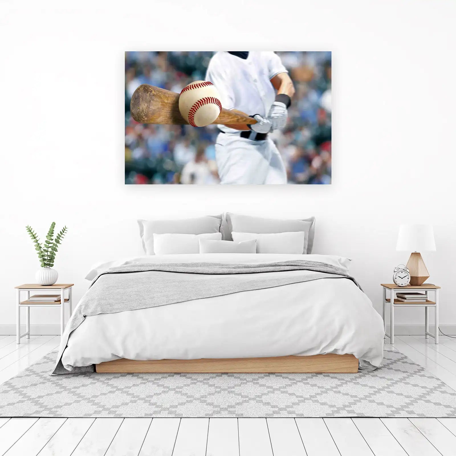 Baseball Player Swing Wall Art