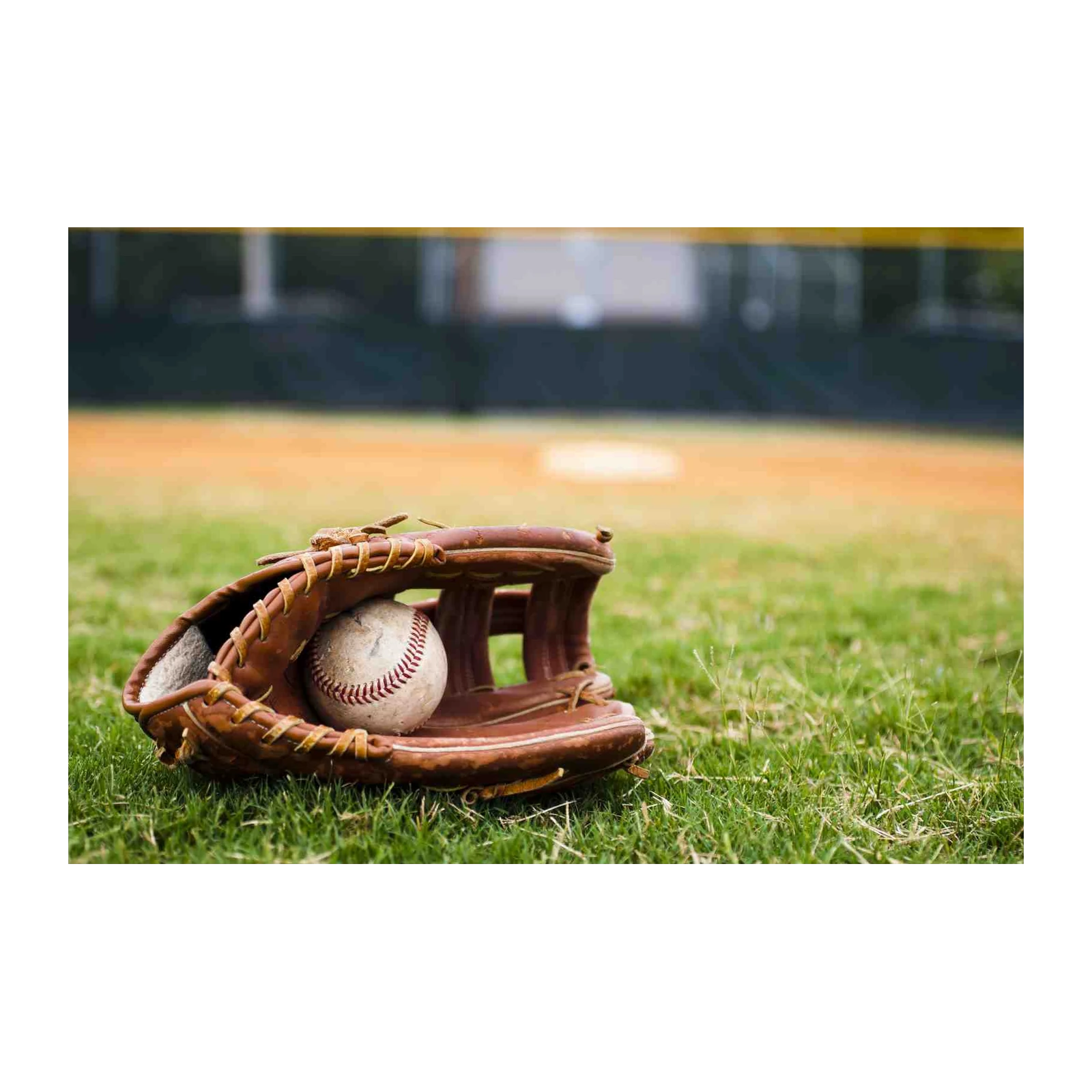 Vintage Baseball Glove & Ball Wall Art