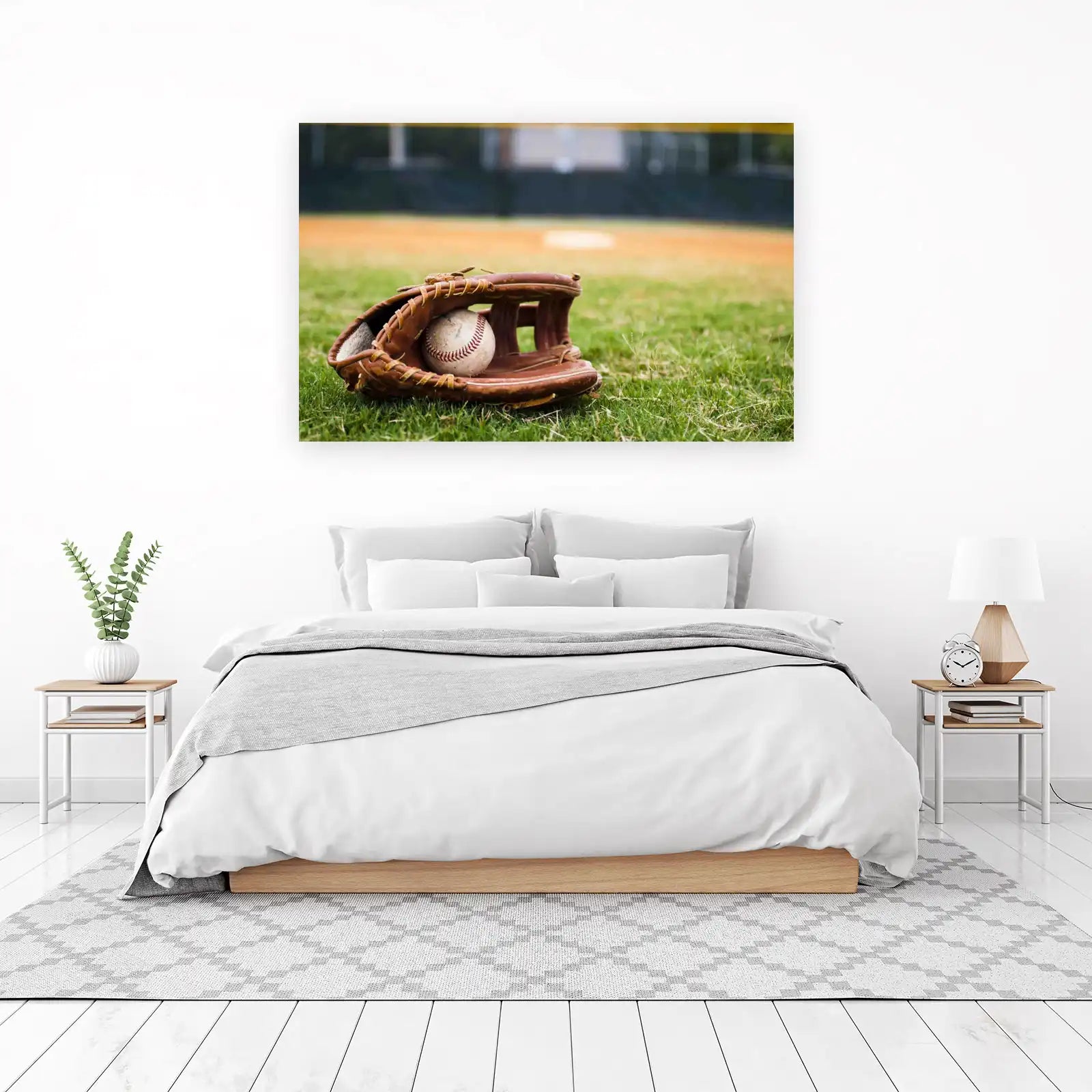 Vintage Baseball Glove & Ball Wall Art