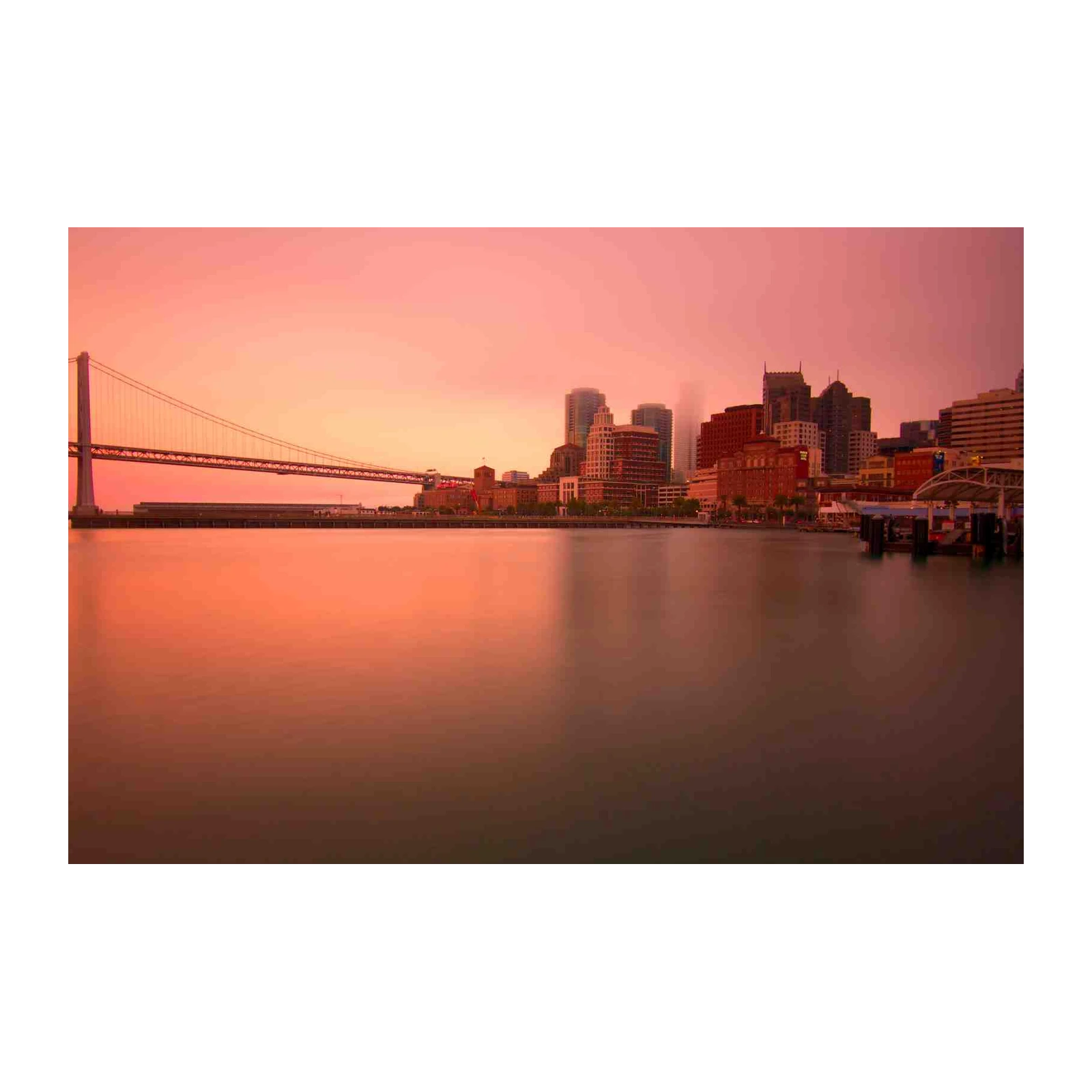 San Francisco Bay Sunset Bridge Wall Art